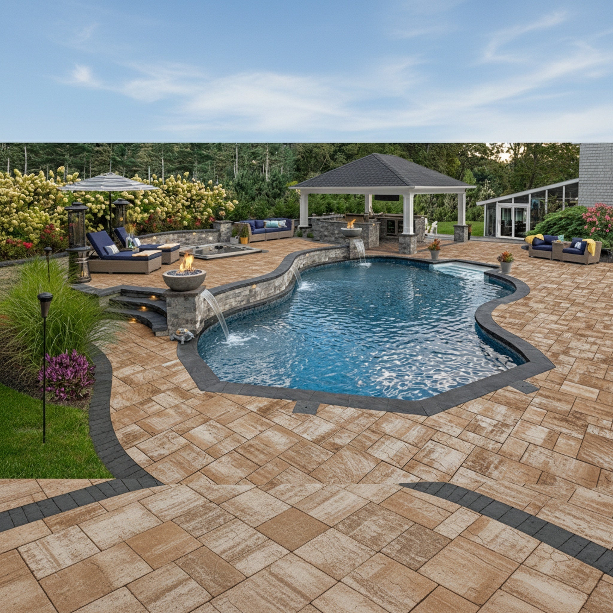 Sherwood Ledgestone XL 3-Pc. Design Kit - Lifestyle 3