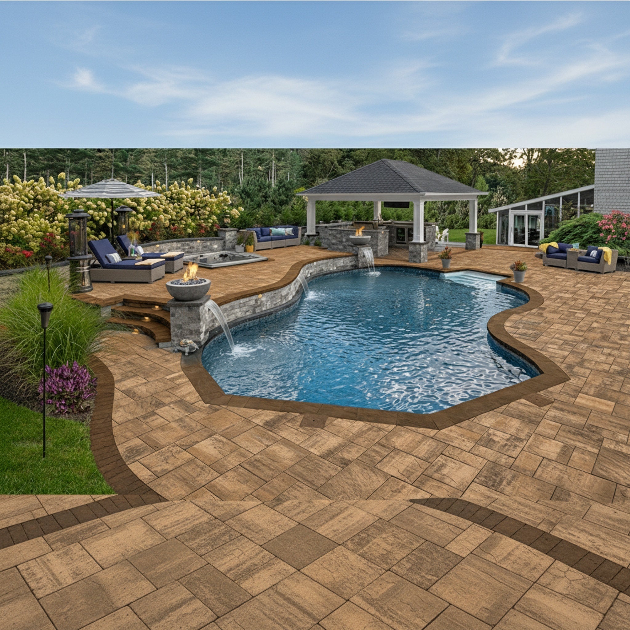 Sherwood Ledgestone XL 3-Pc. Design Kit - Lifestyle 3