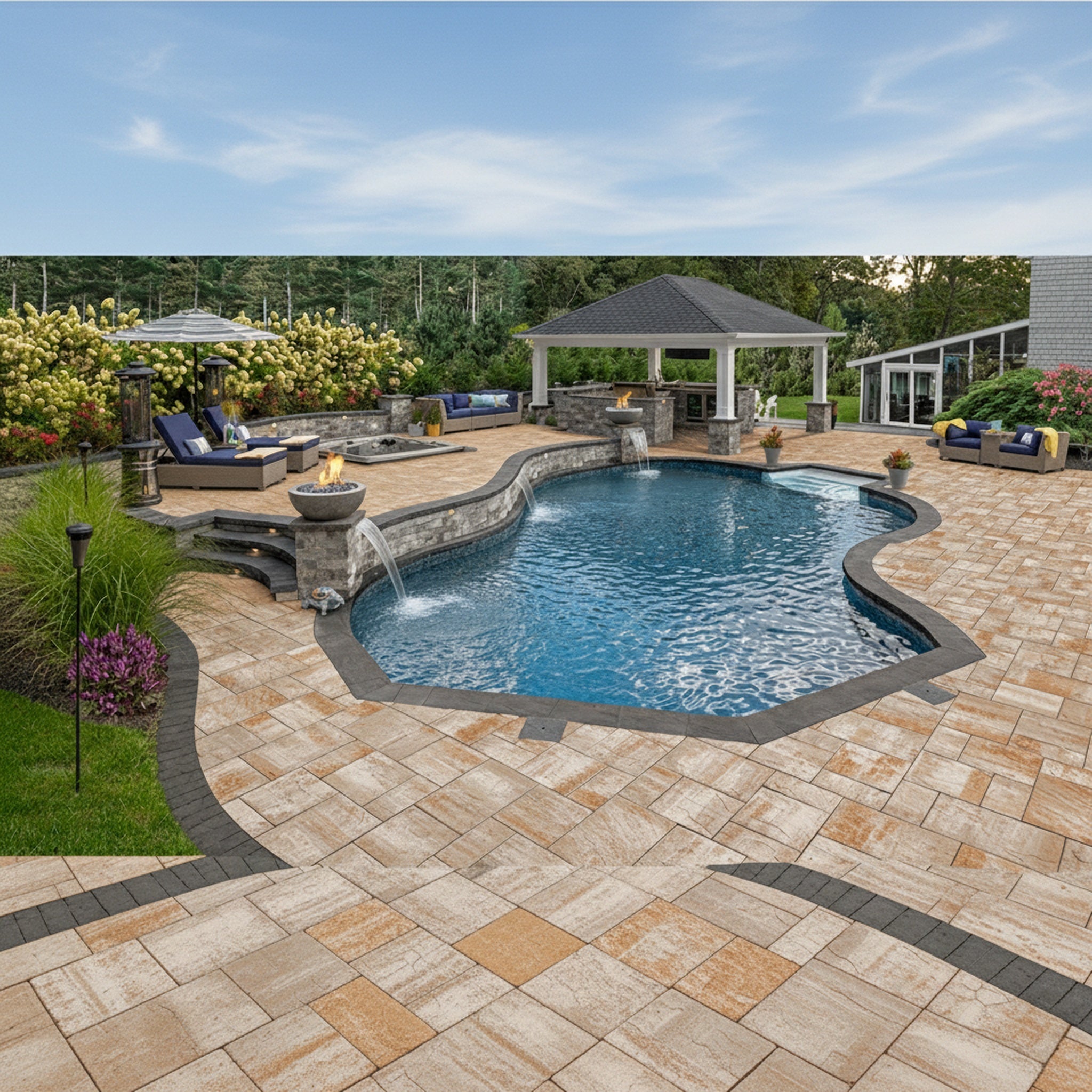 Sherwood Ledgestone XL 3-Pc. Design Kit - Lifestyle 3