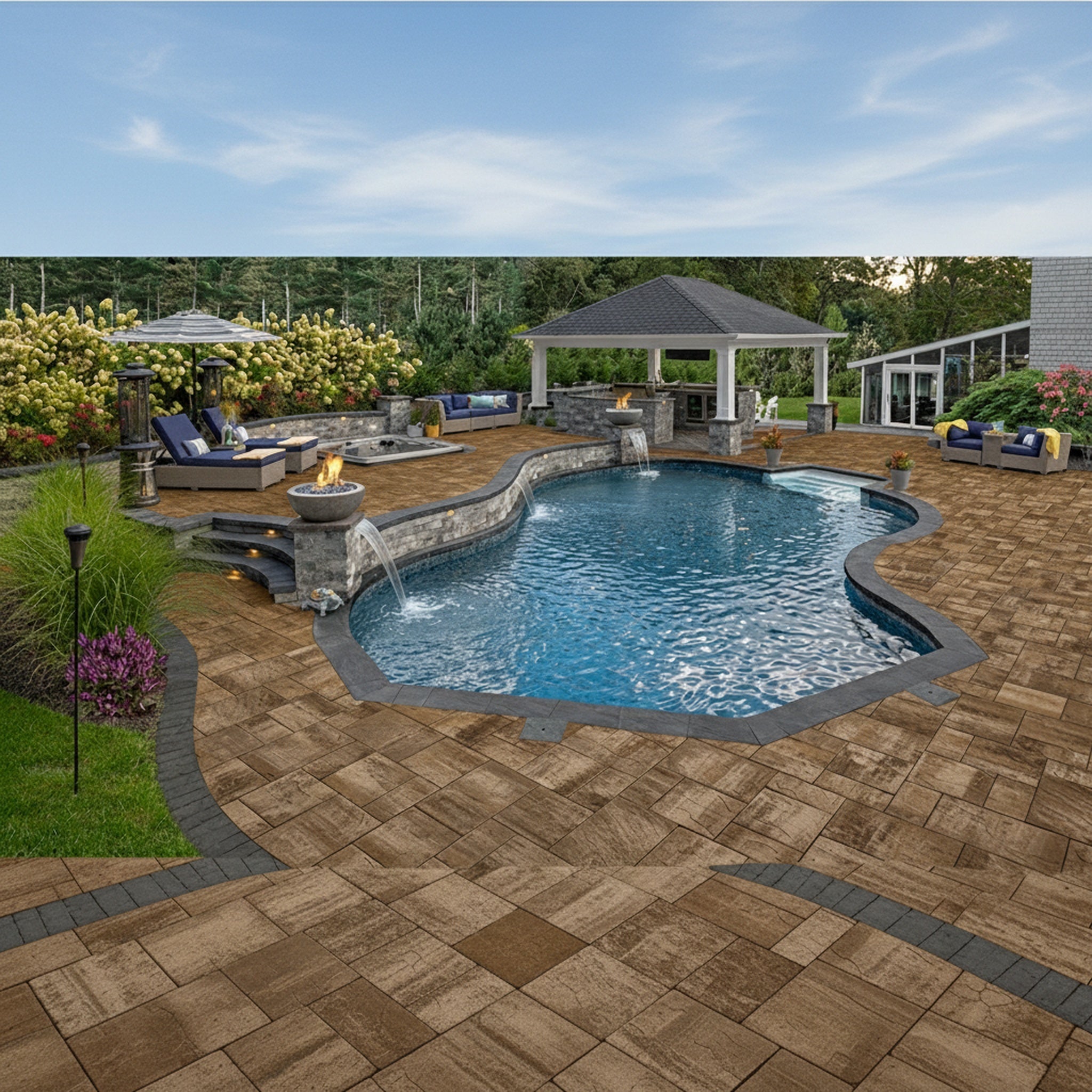 Sherwood Ledgestone XL 3-Pc. Design Kit - Lifestyle 3
