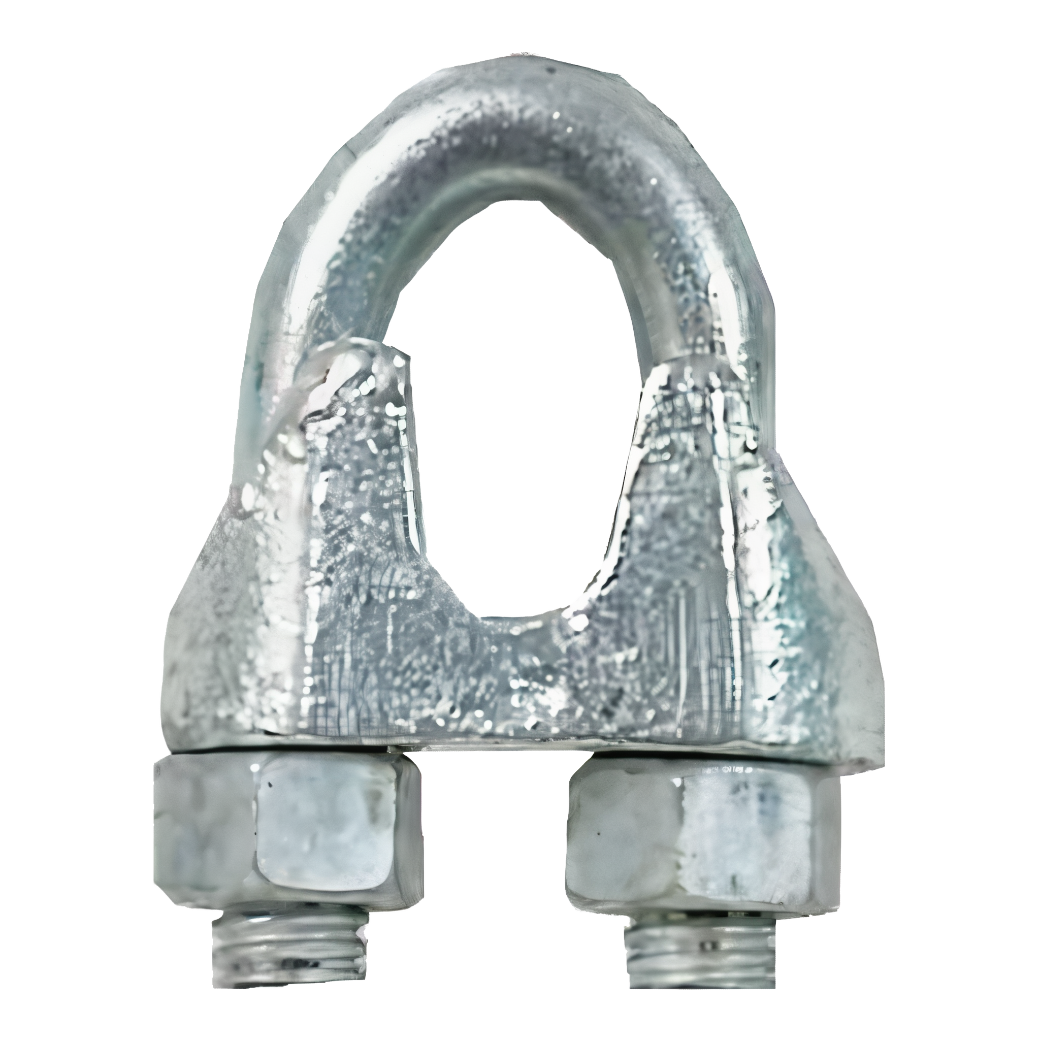 Campbell Wire Rope Clip, 3/8 inch size, used in paving and construction.