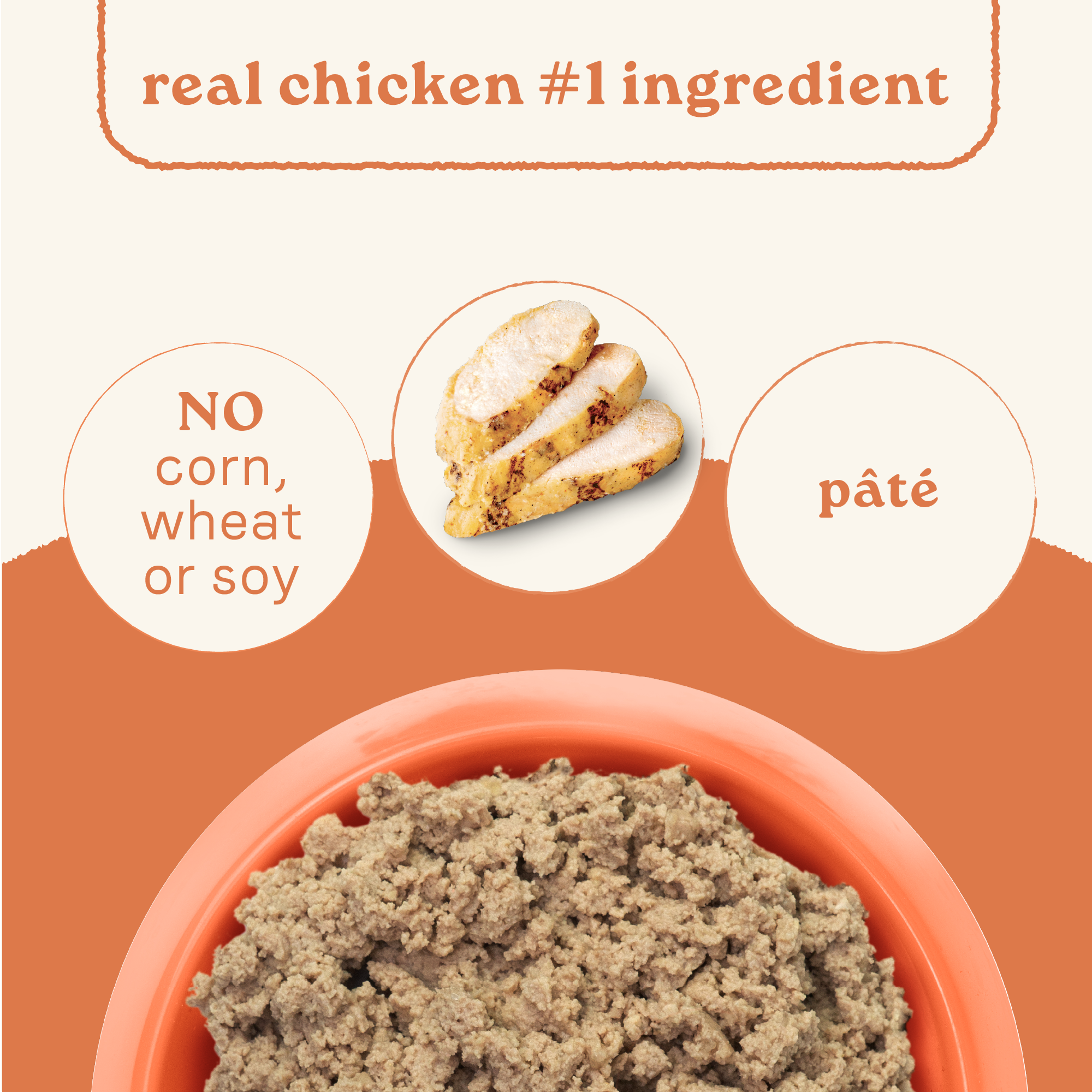 Canidae All Life Stages Chicken and Rice pate with real chicken as the first ingredient and no corn, wheat or soy