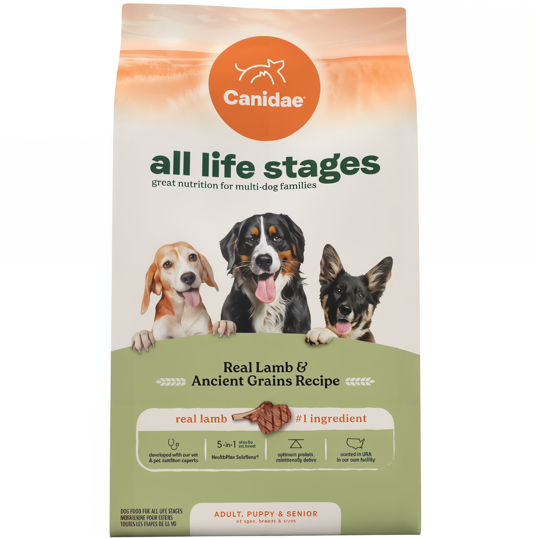 Canidae All Life Stages Real Lamb & Ancient Grains Dog Food, 27 lb bag