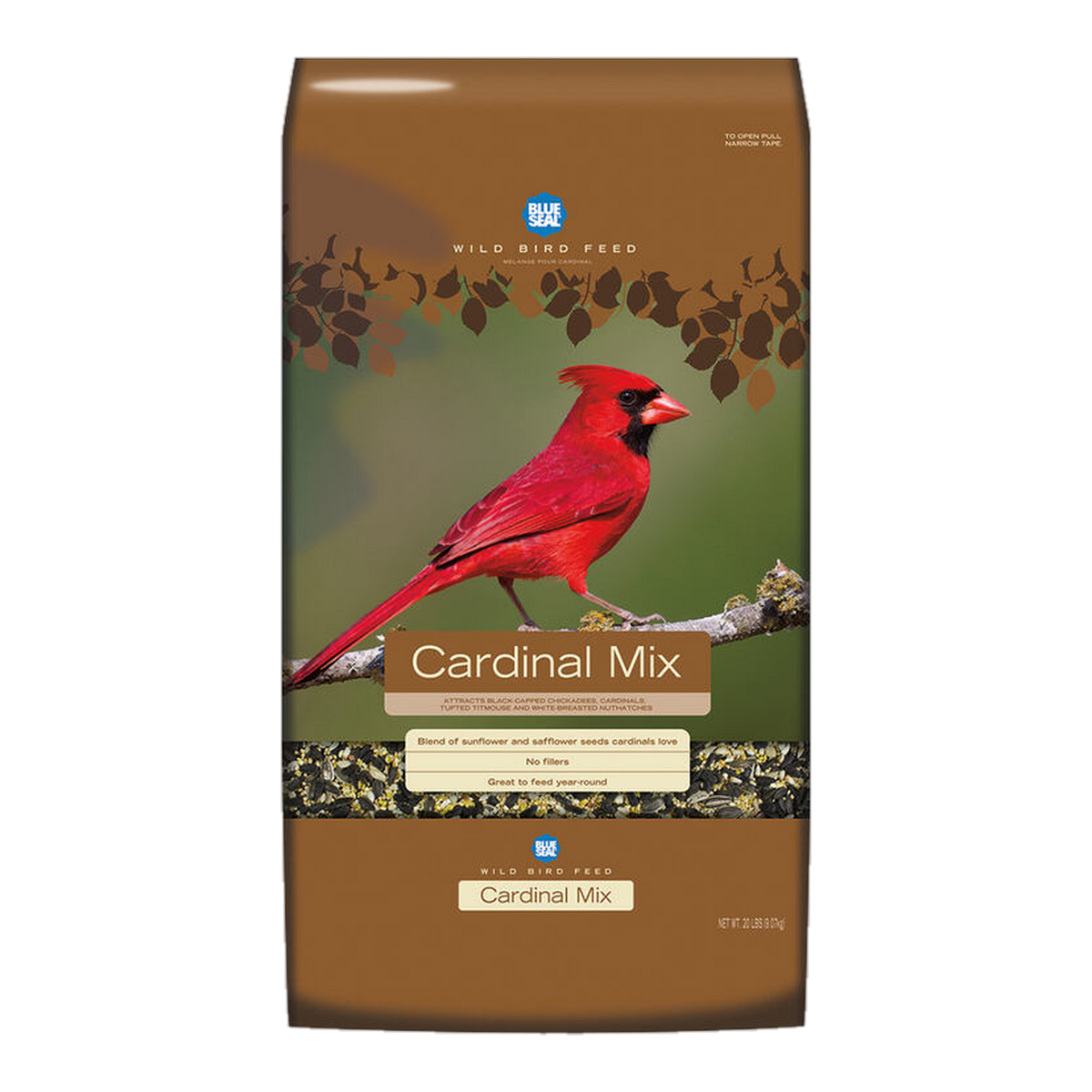 Blue Seal Cardinal Mix Wild Bird Seed 20 LB