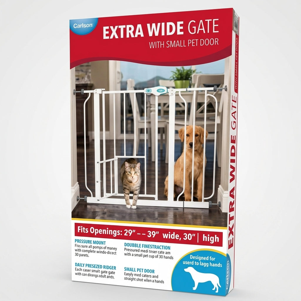 Carlson Pet Products Extra Wide Walk-Through Gate with Door