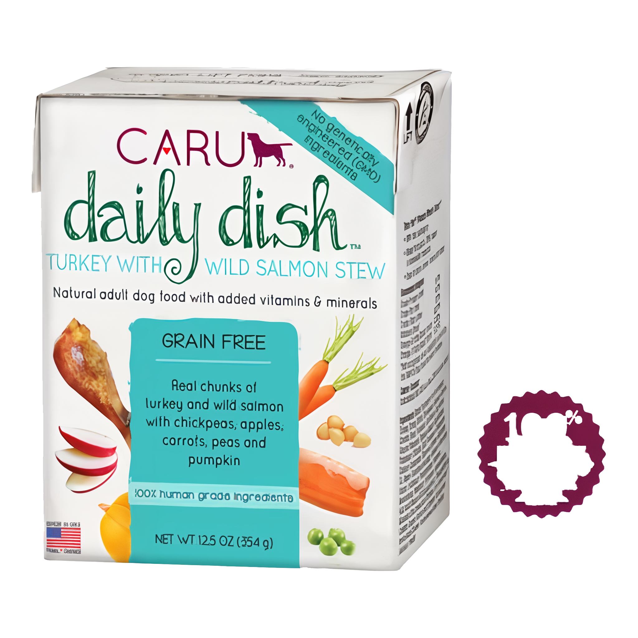 Caru Daily Dish Turkey With Salmon Stew Wet Dog Food