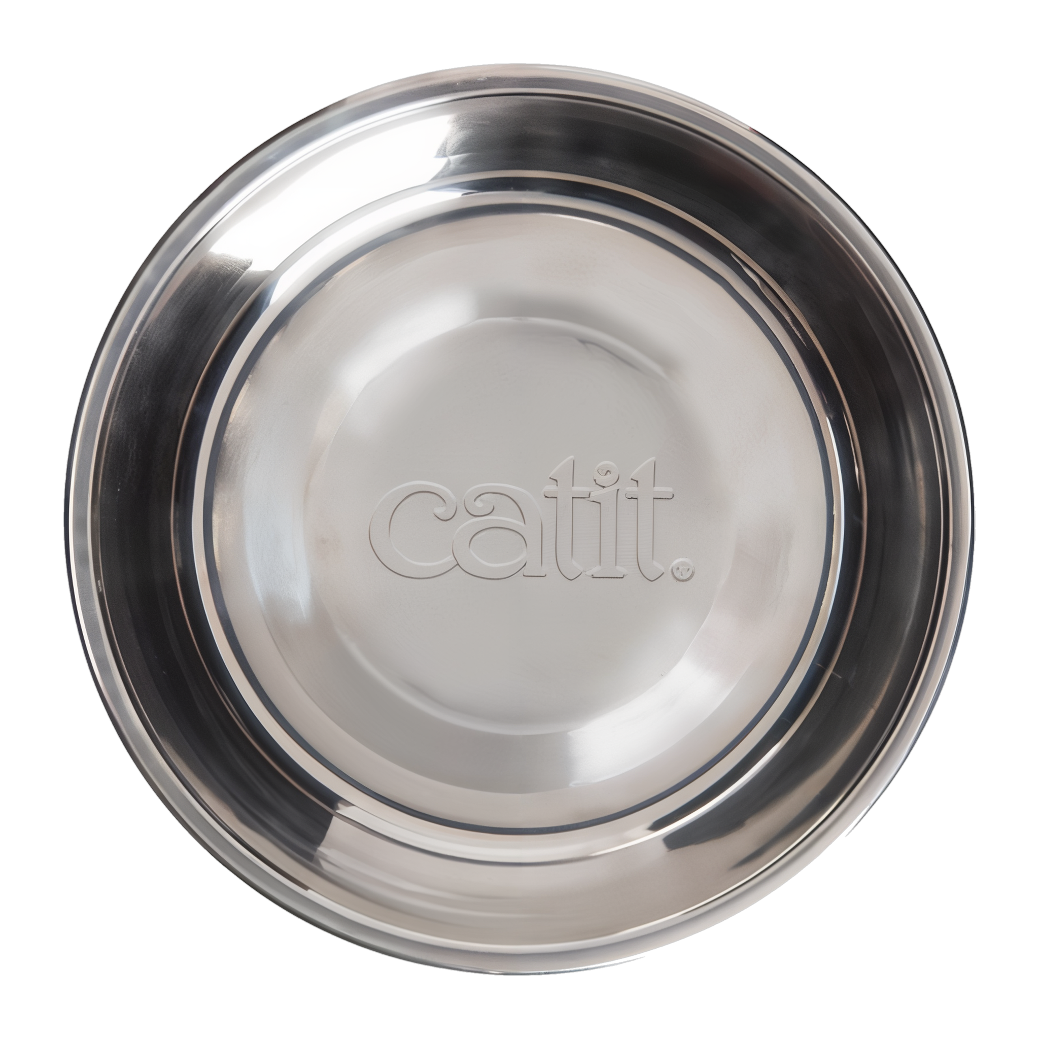 Catit PIXI Feeding Dish removable stainless steel dish, top view