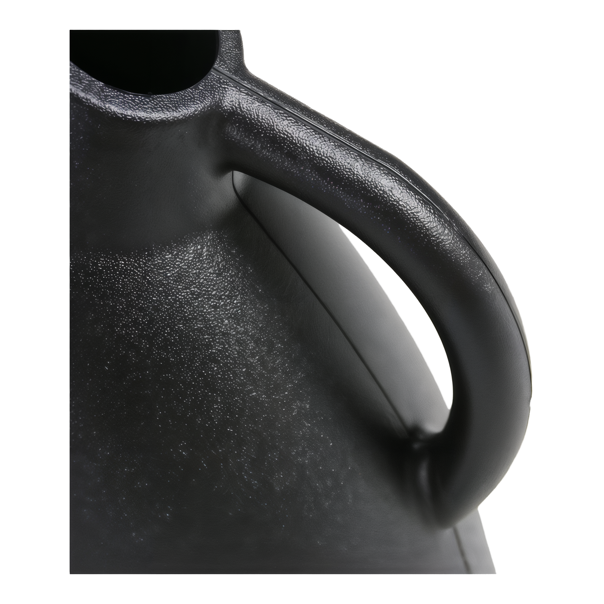 Close-up of the back grip handle on the Chapin Tru-Stream 2-gallon watering can for comfortable, balanced pouring