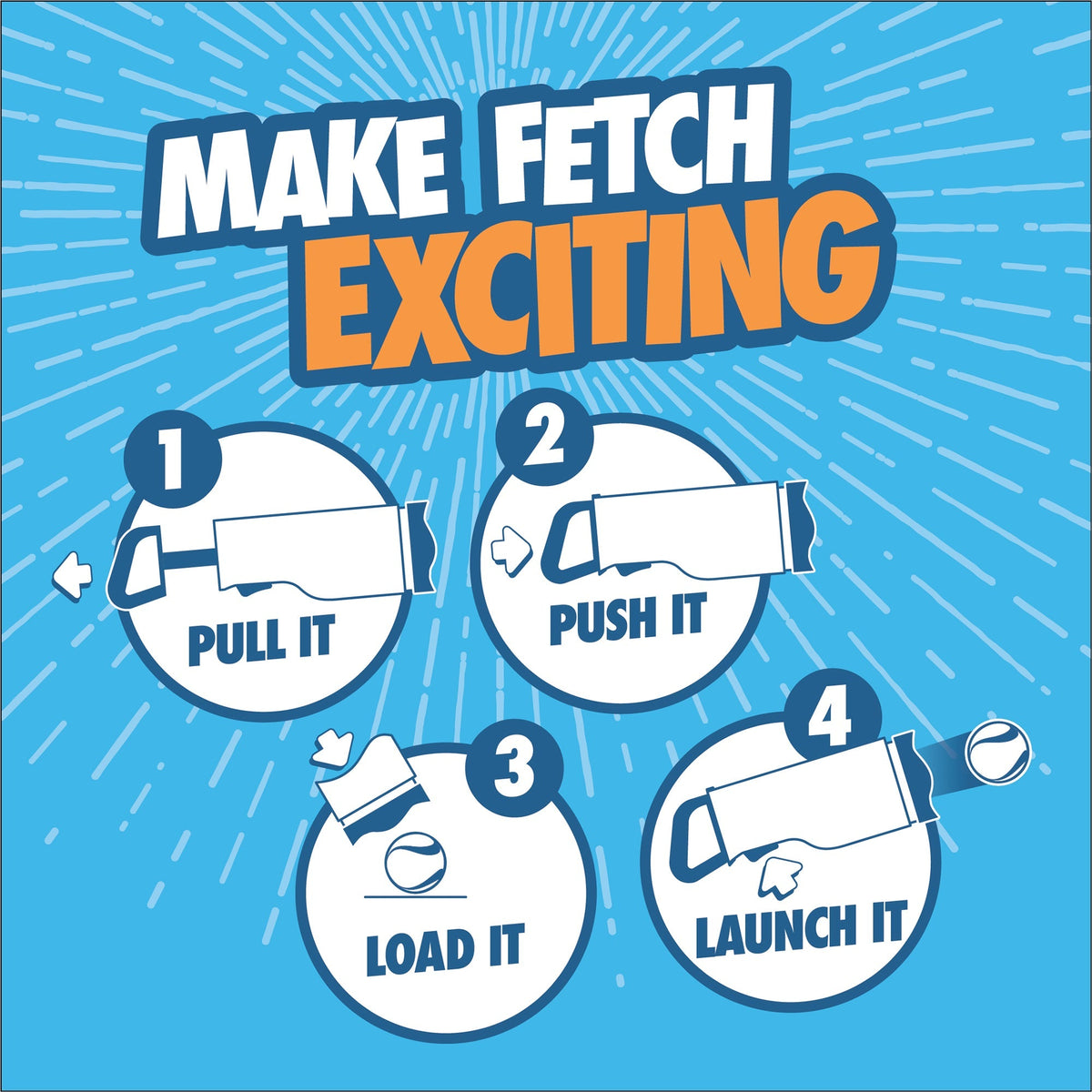 Make Fetch Exciting: four steps to load and launch the Chuckit! Cannon