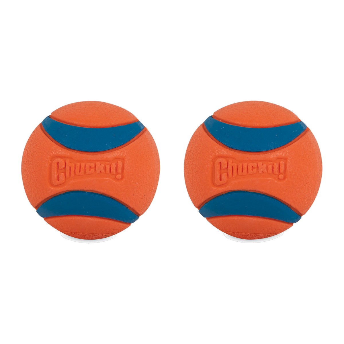 Chuckit! Ultra Ball Medium 2 Pack, two orange and blue rubber fetch balls