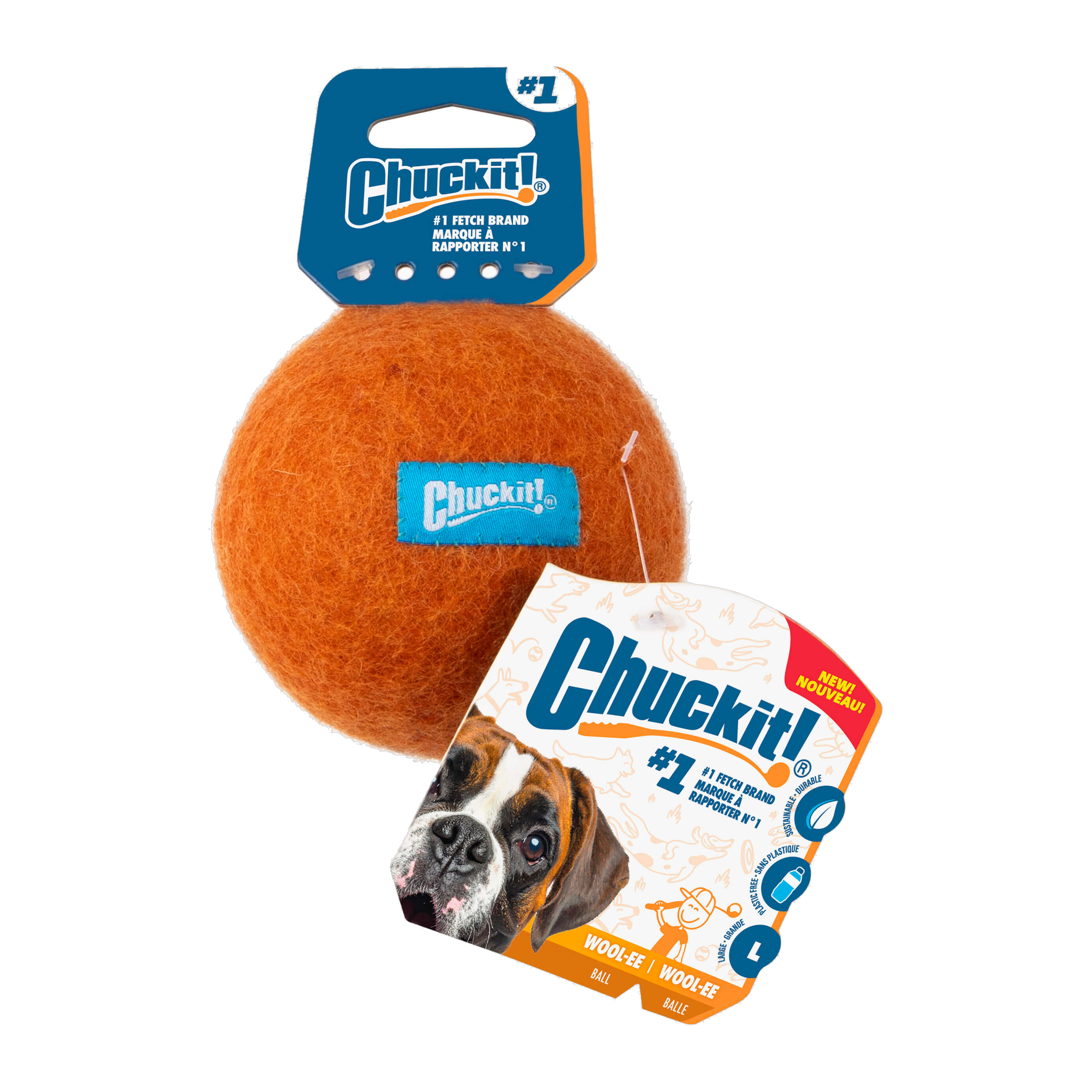 Chuckit Wool-ee Ball large with retail tag