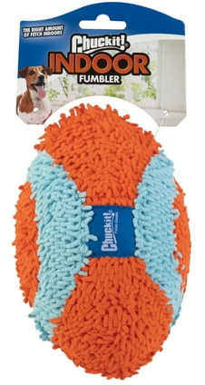 Chuckit Indoor Fetch Fumbler Soft Chenille Football Dog Toy