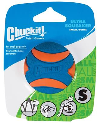 Chuckit! Ultra Squeaker Ball Fetch Dog Toy, small size #Small