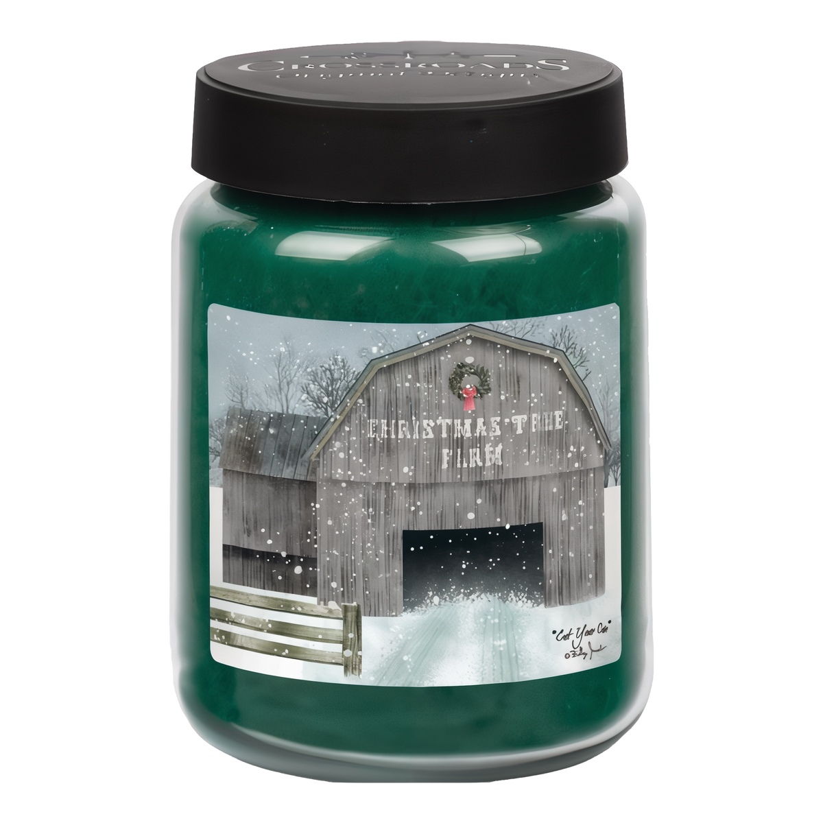 Crossroads Balsam Fir 26 oz Christmas Tree Farm Artwork Candle -- product image #26 oz#Per Unit