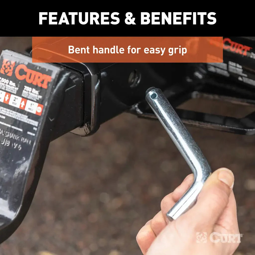 Curt Hitch Pin and Clip feature detail.