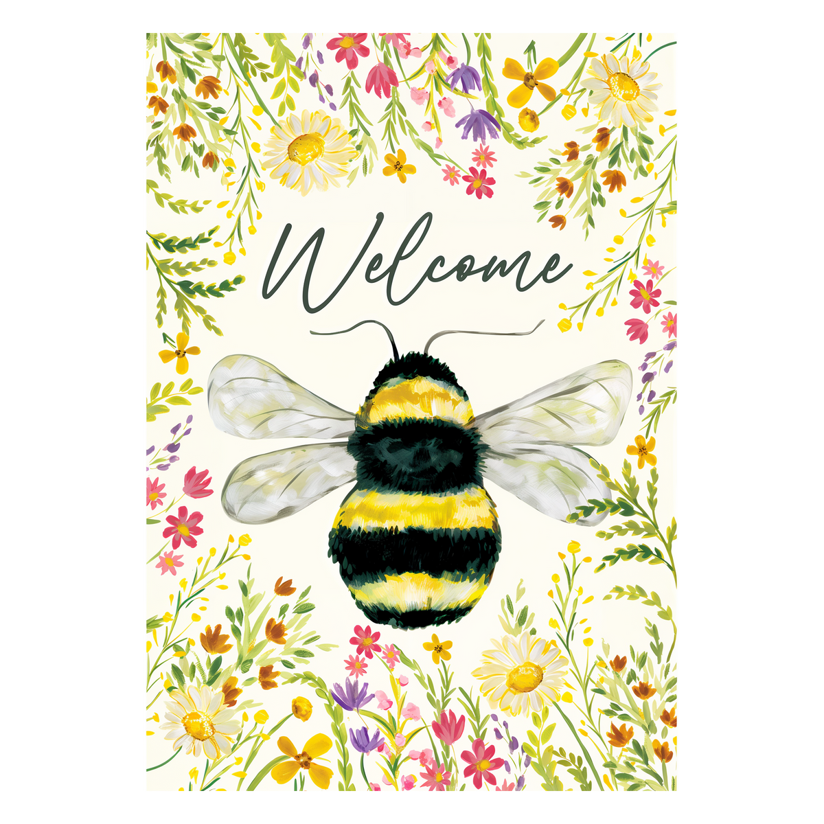 Custom Decor Bumblebee Garden Flag -- artwork