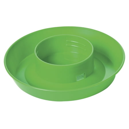 Little Giant screw-on poultry waterer base, green, one quart capacity.