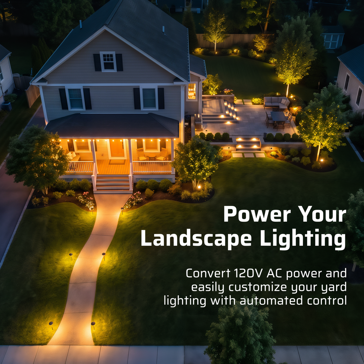 Dewenwils Wi-Fi Low Voltage Landscape Transformer -- lifestyle