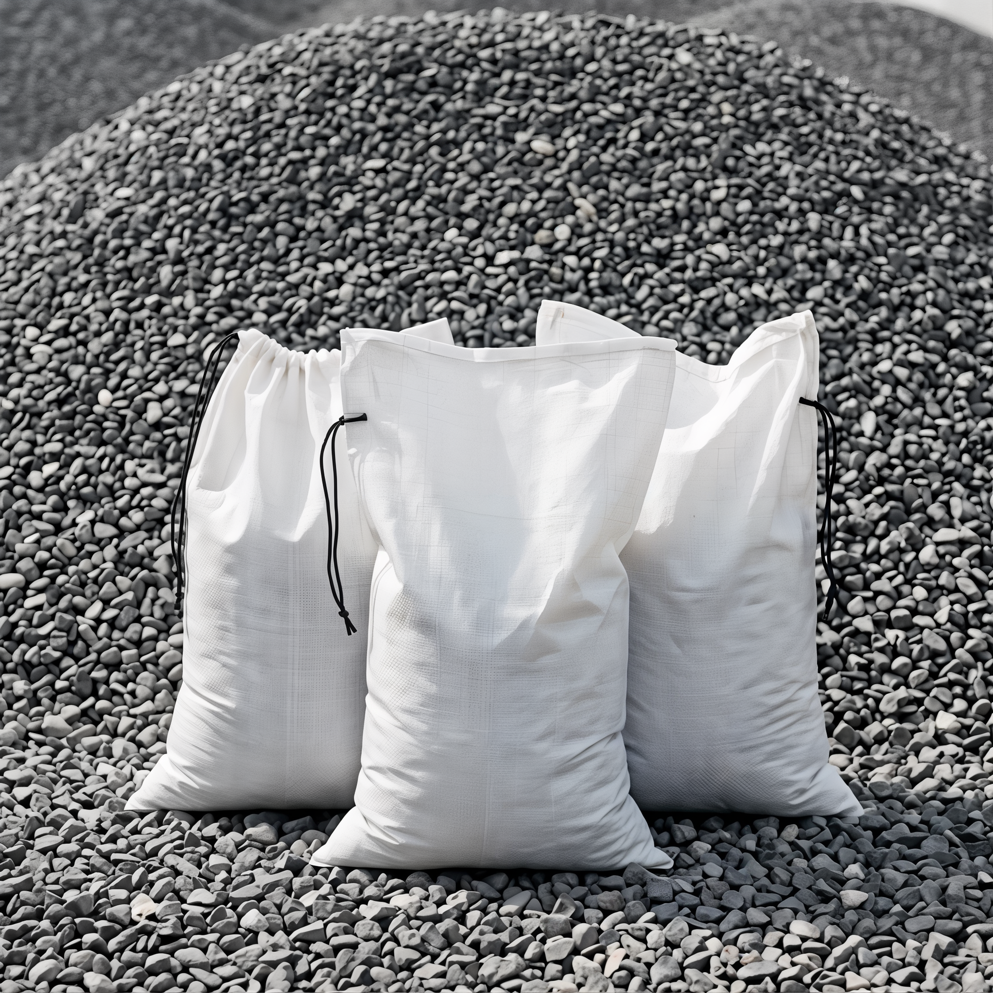 Dark grey quarry blend stone, 3/4 inch size. #3/4"#50 LB Bag