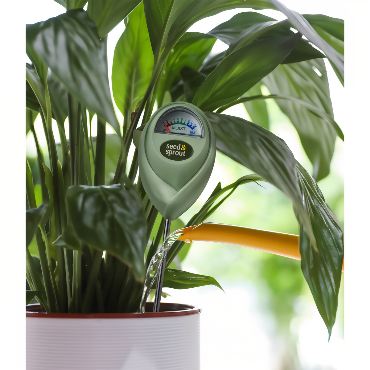 DM Merchandising Seed & Sprout Potted Plant Moisture Meter -- lifestyle