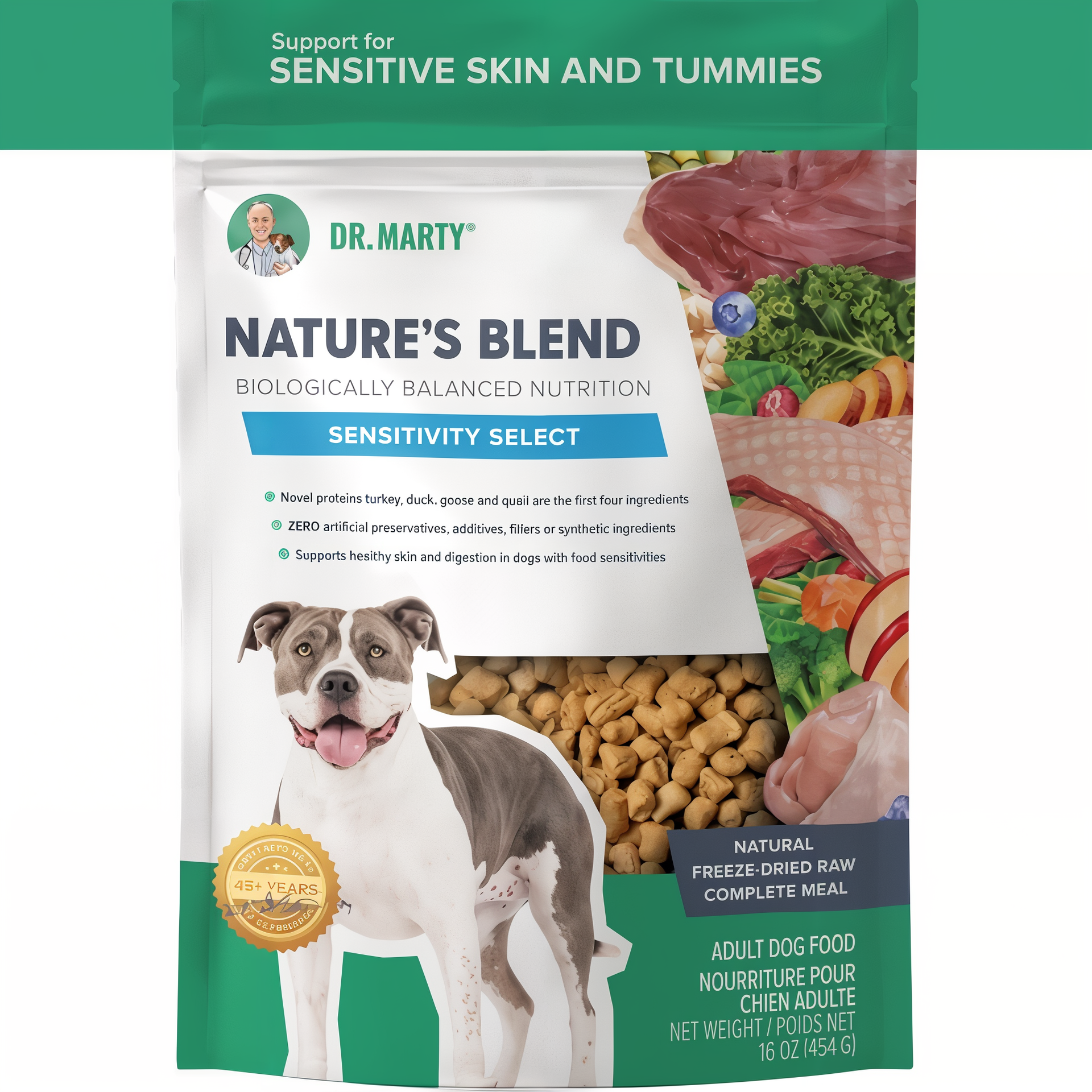 Dr Marty Nature's Blend Sensitivity Select Freeze Dried Raw Dog Food