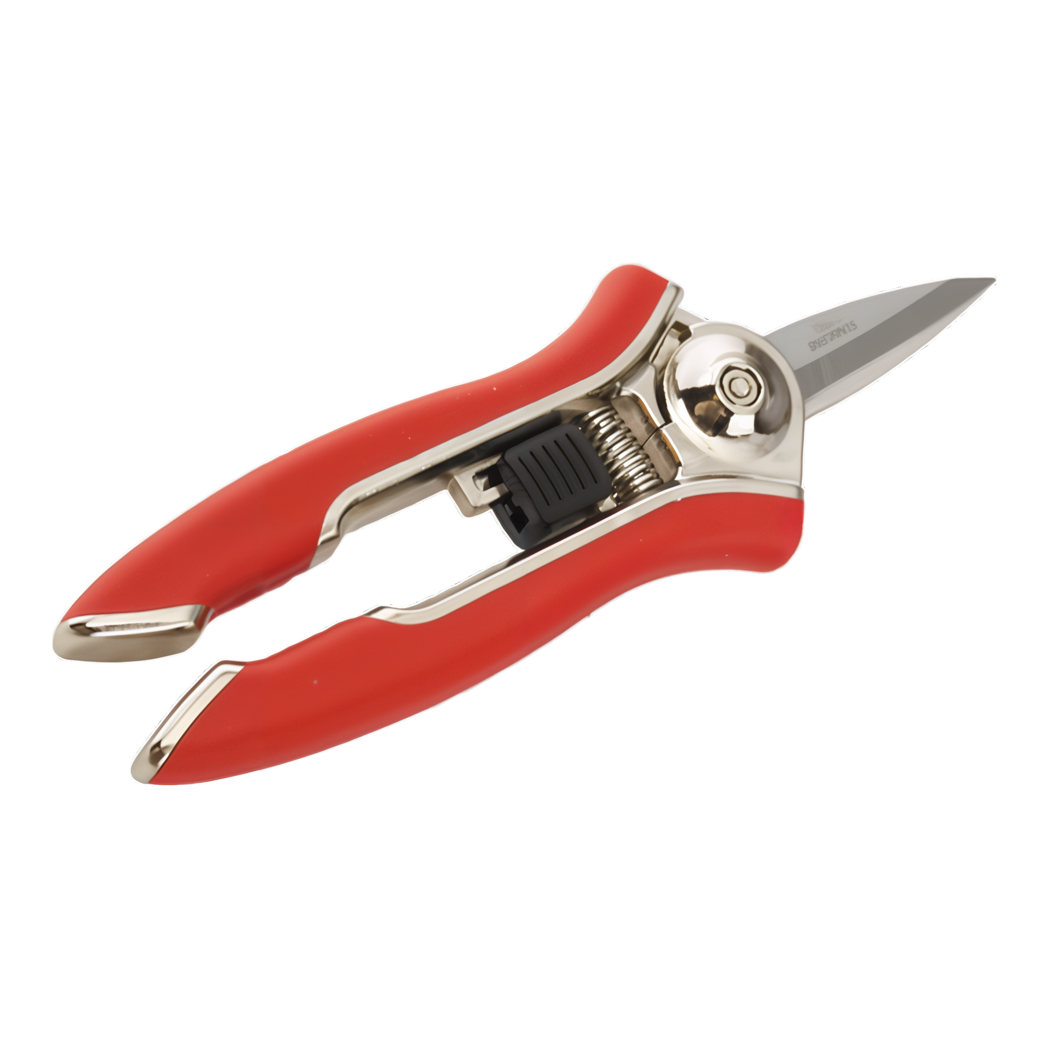 Dramm ColorPoint Compact Shear in Red with stainless steel fine-tip blades and ergonomic non-slip grip #Red