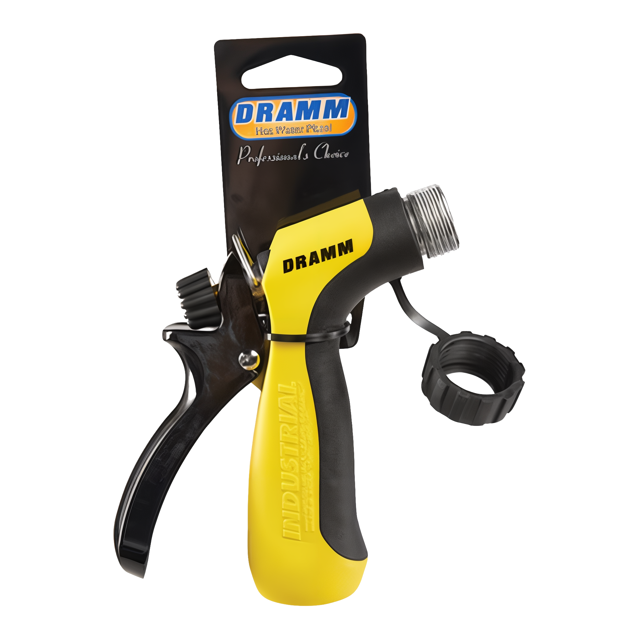 Dramm Hot Water Pistol Nozzle alternate view showing adjustable spray pattern control