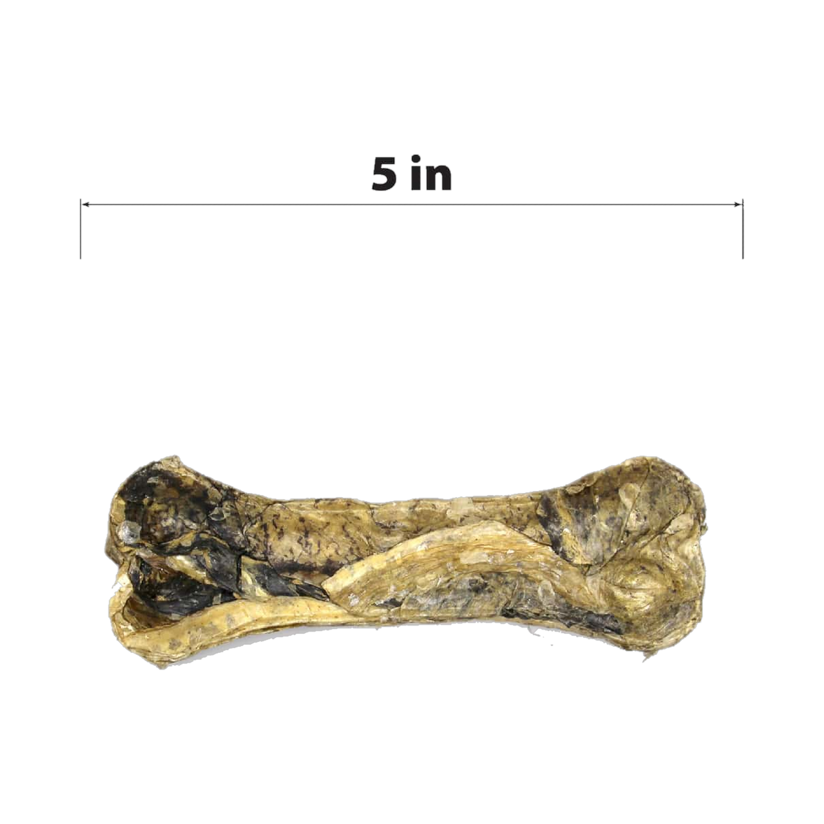 Durkha Yak Cheesy Cod Bones -- single cod bone with 5 in length dimension