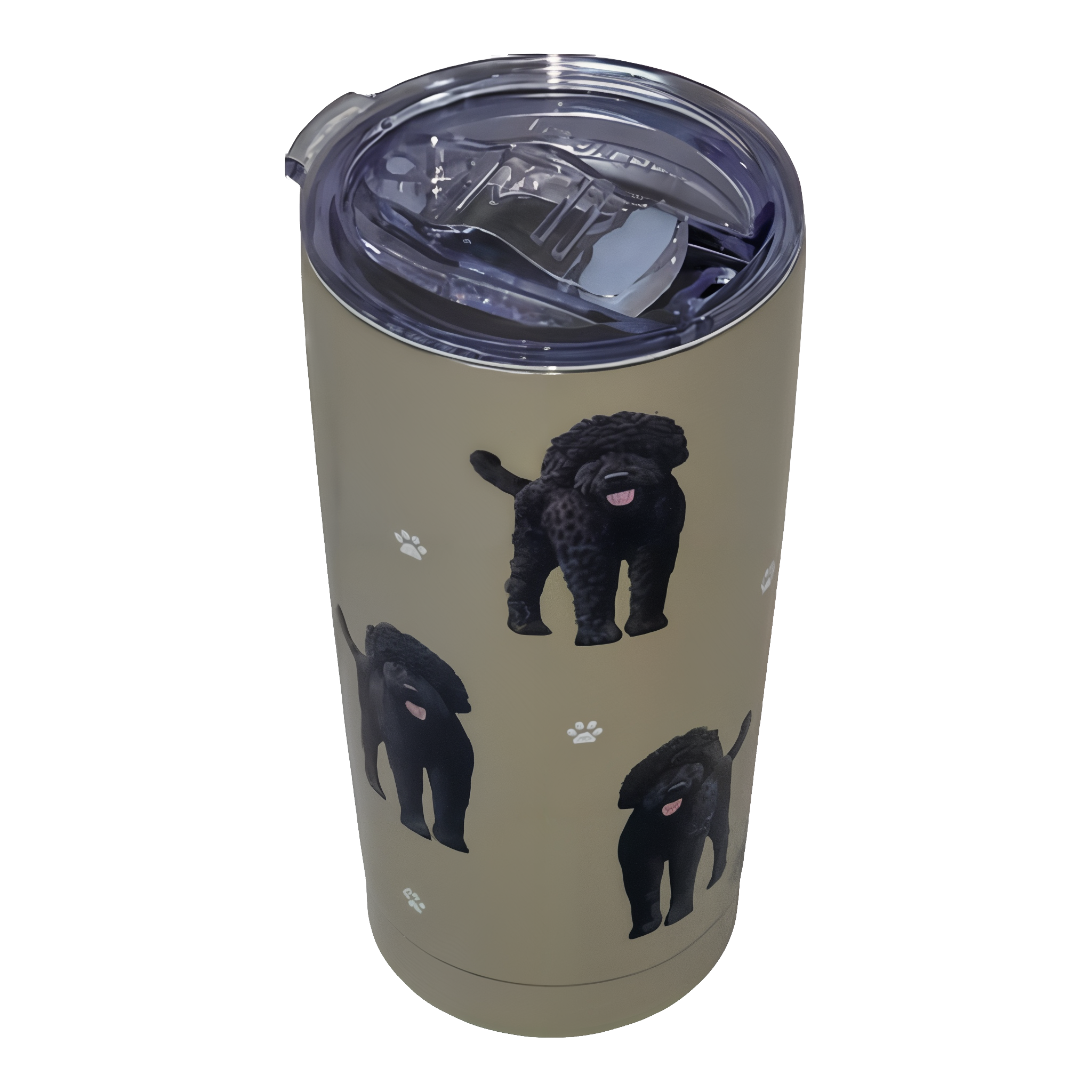 Black Labradoodle Tumbler SERENGETI Stainless Steel Vacuum Insulated Tumbler with Spill Proof Lid