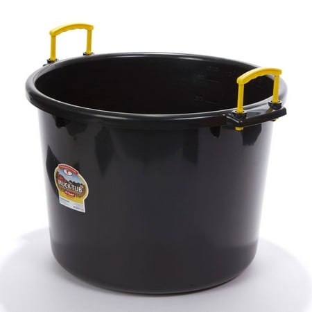 Little Giant 70 qt. muck tub with handles, black. #Black#70 qt