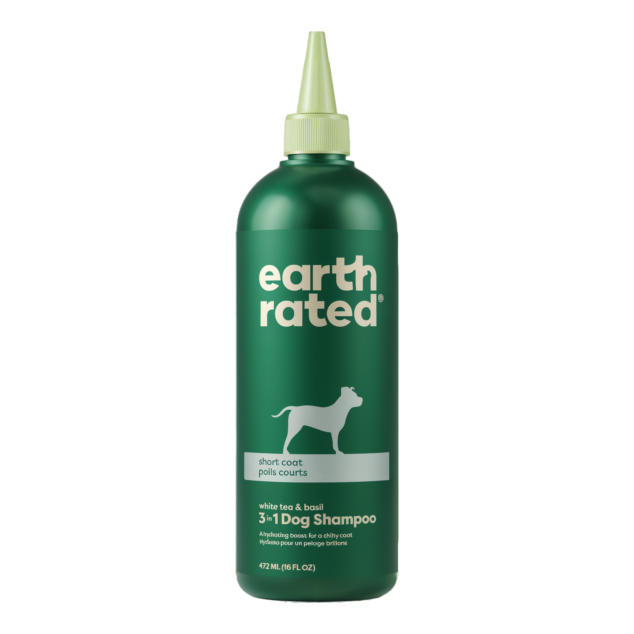 Earth Rated Soothing 3-in-1 Dog Shampoo bottle for short coats