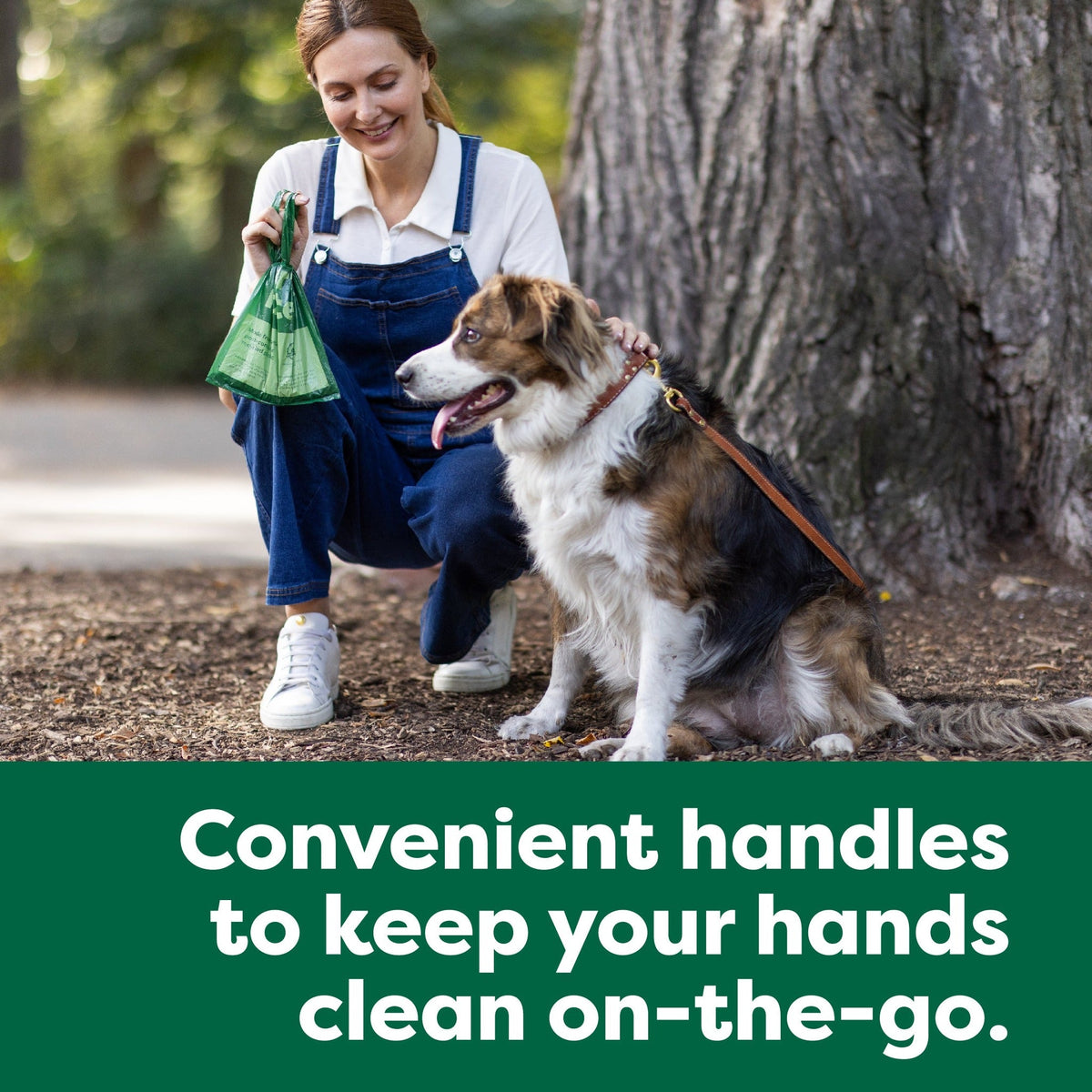Convenient handles keep your hands clean on the go