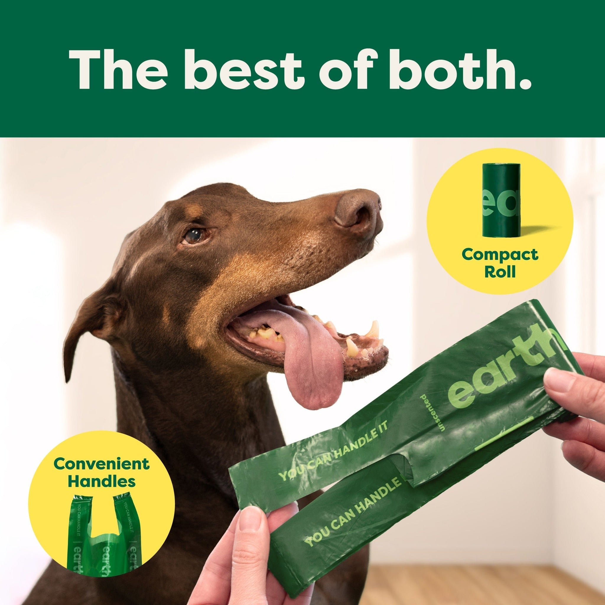 Convenient handles and compact rolls, the best of both