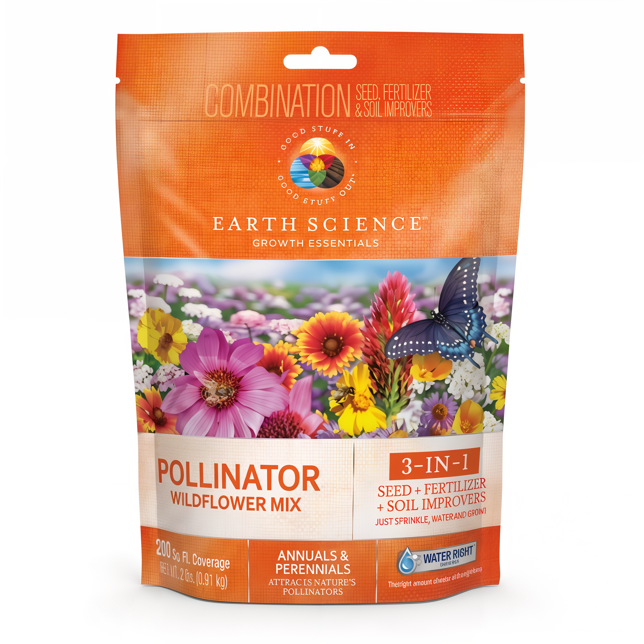 Earth Science Pollinator Wildflower Seed Fertilizer and Soil Improver