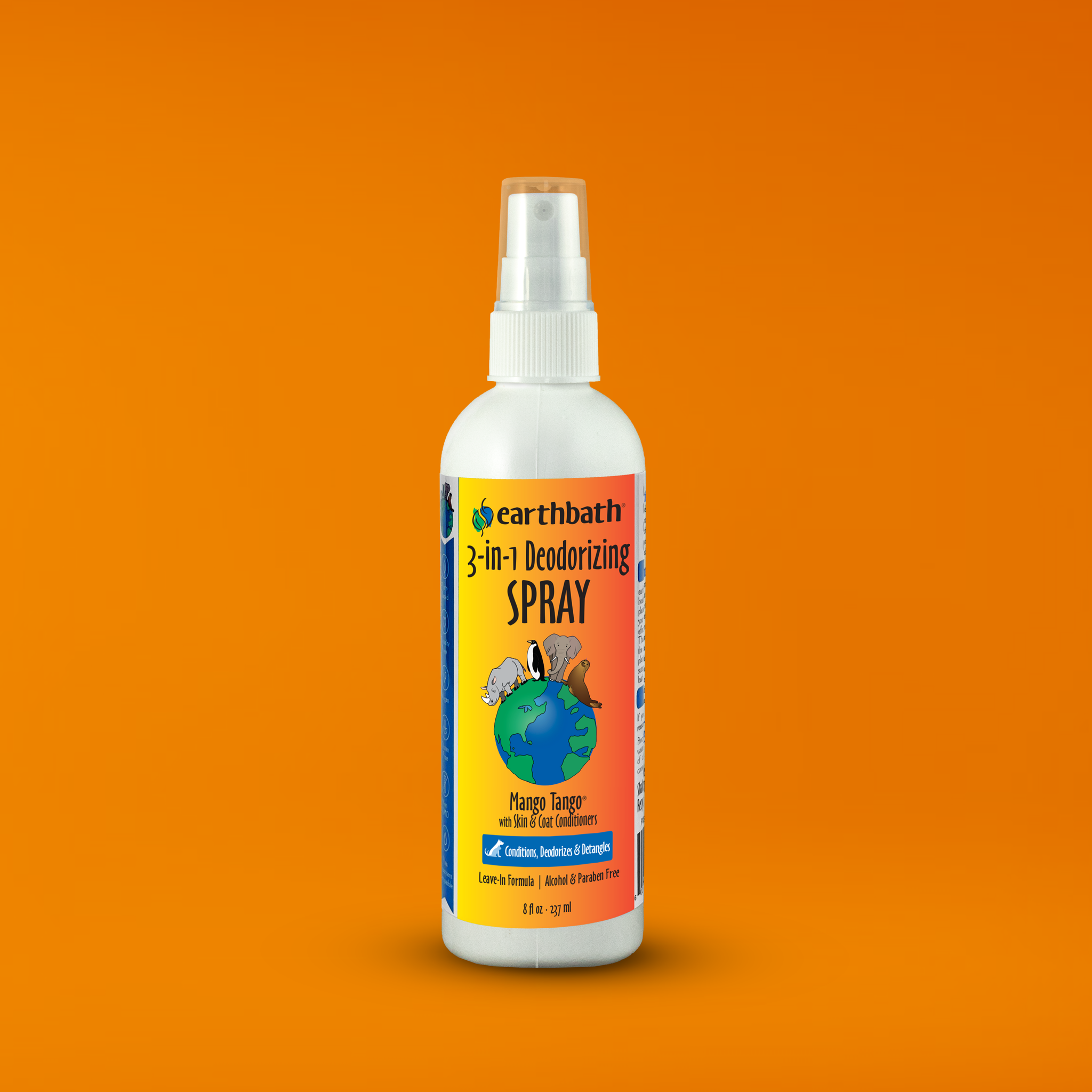 Earthbath 3-in-1 Deodorizing Spray - Mango Tango 8 fl oz front #8 fl oz