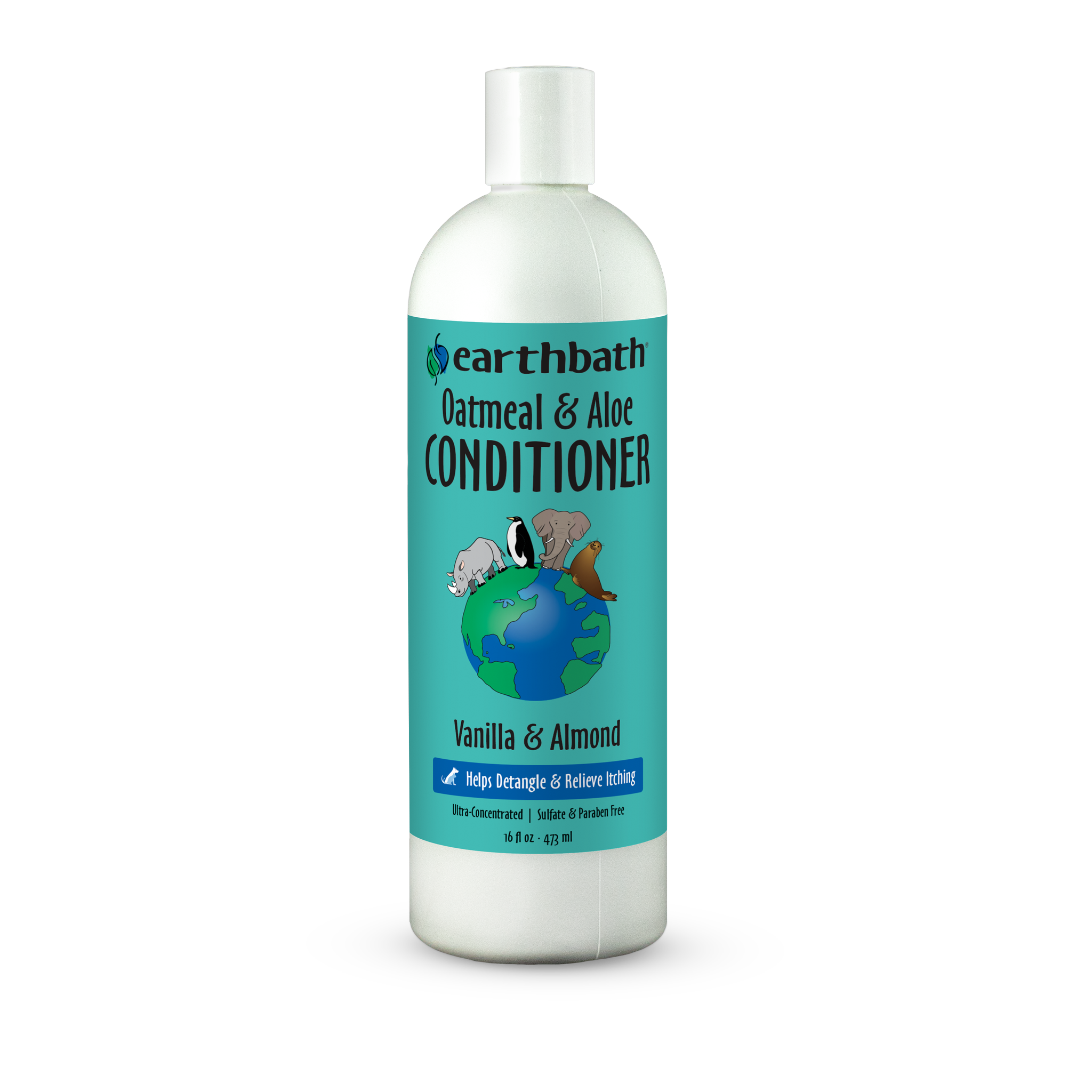 Earthbath Oatmeal & Aloe Itch Relief Conditioner - Vanilla & Almond 16 fl oz front #16 fl oz