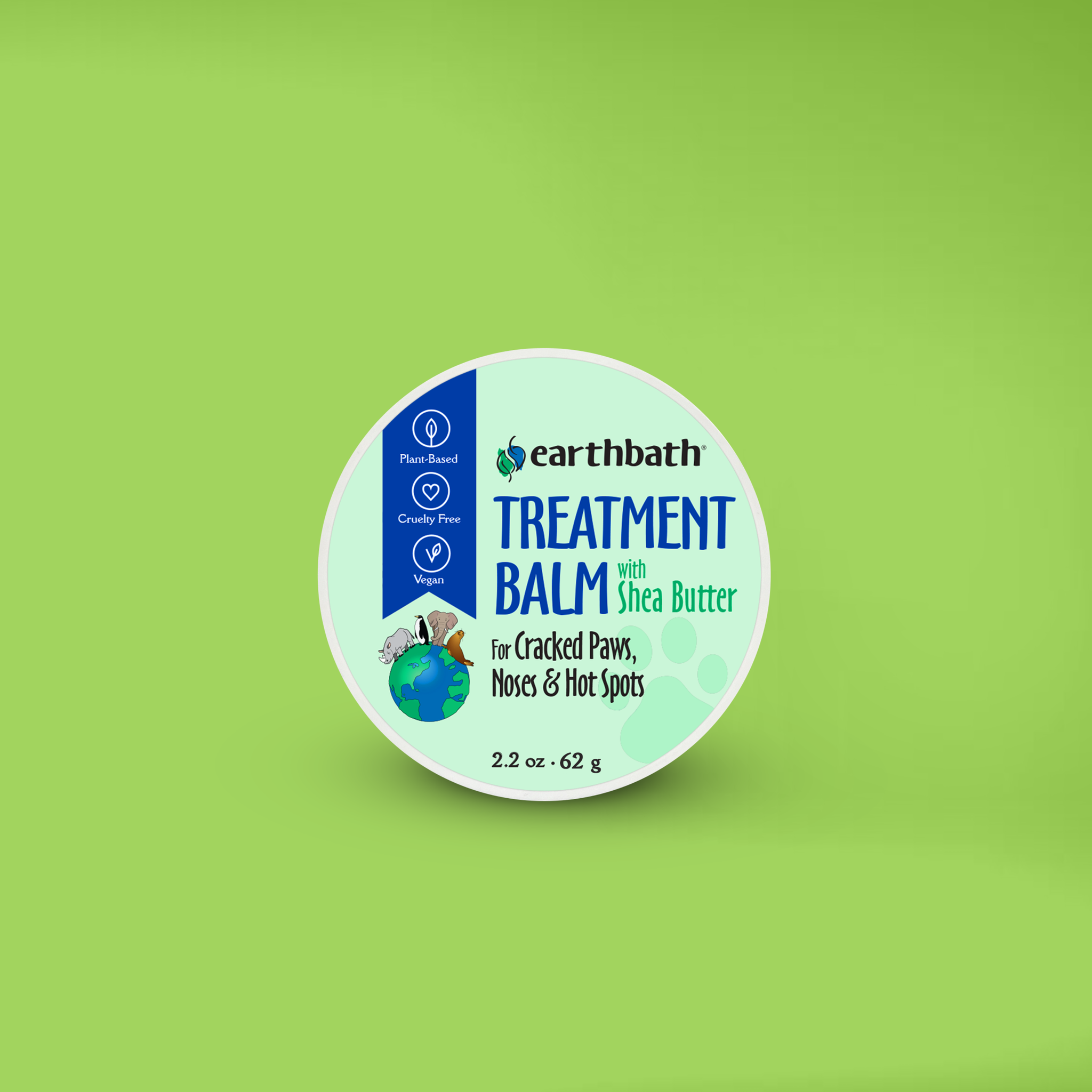 Earthbath Treatment Balm on brand color background