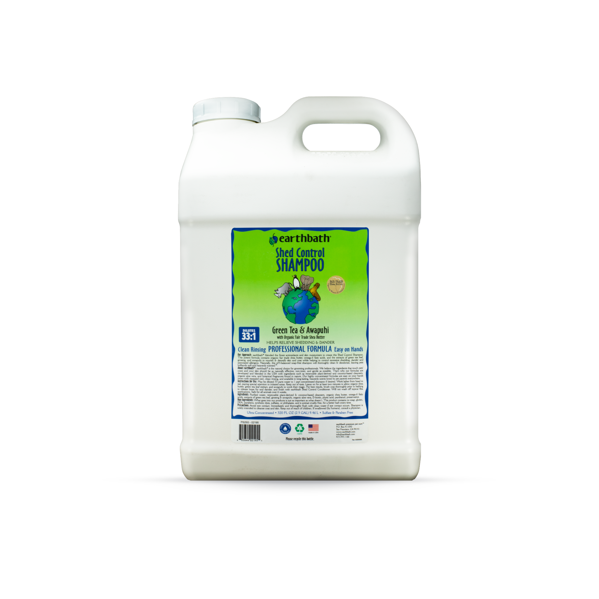 Earthbath Shed Control Shampoo 16 fl oz front