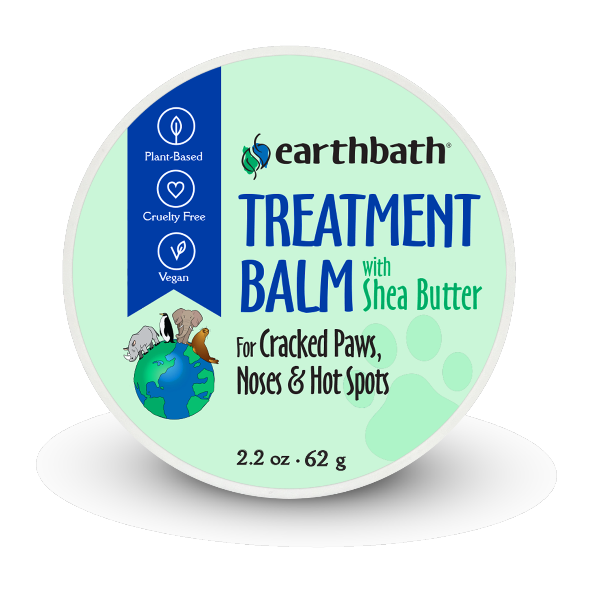 Earthbath Treatment Balm with shea butter 2.2 oz tin front #2.2 oz