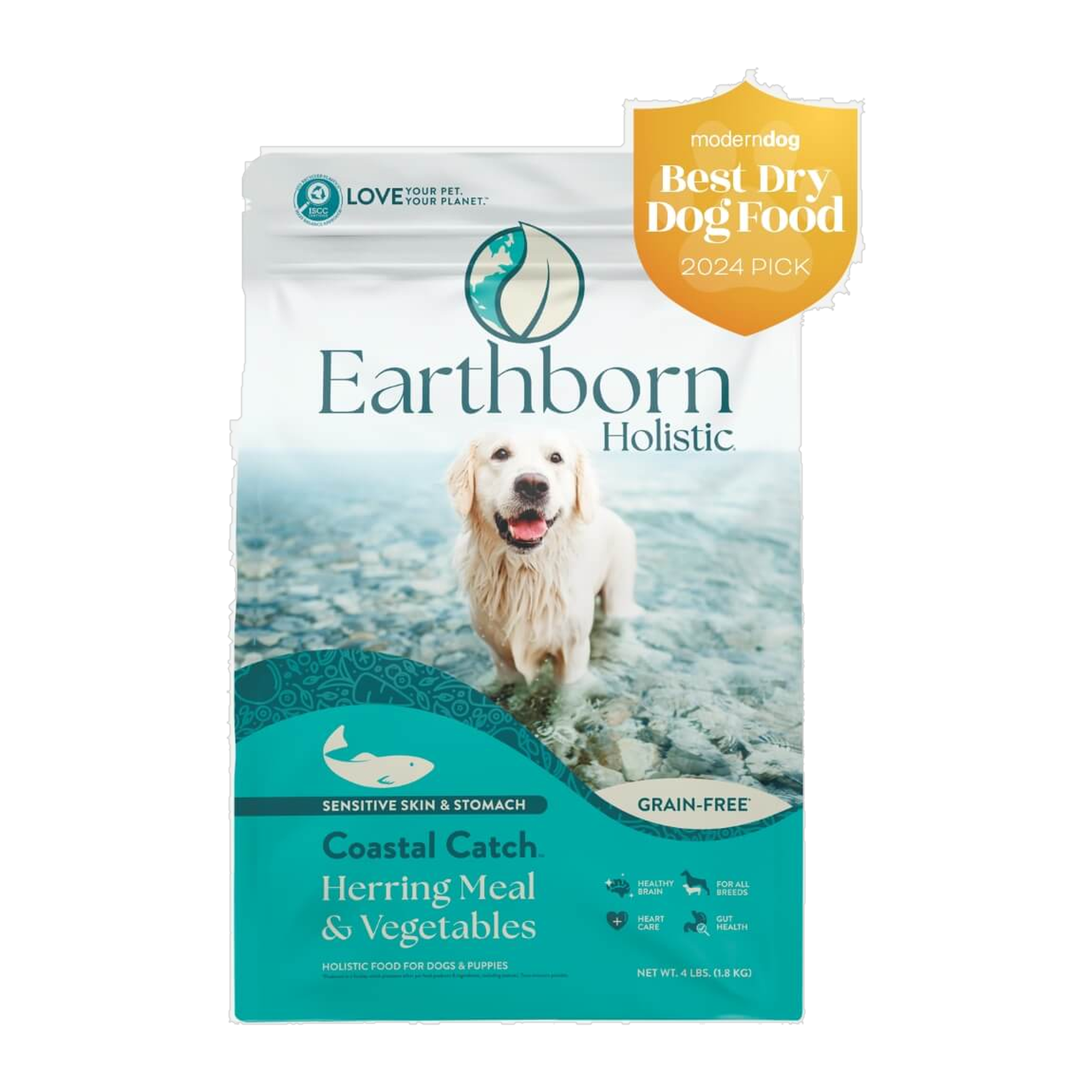 Earthborn Holistic Coastal Catch grain-free dry dog food bag front