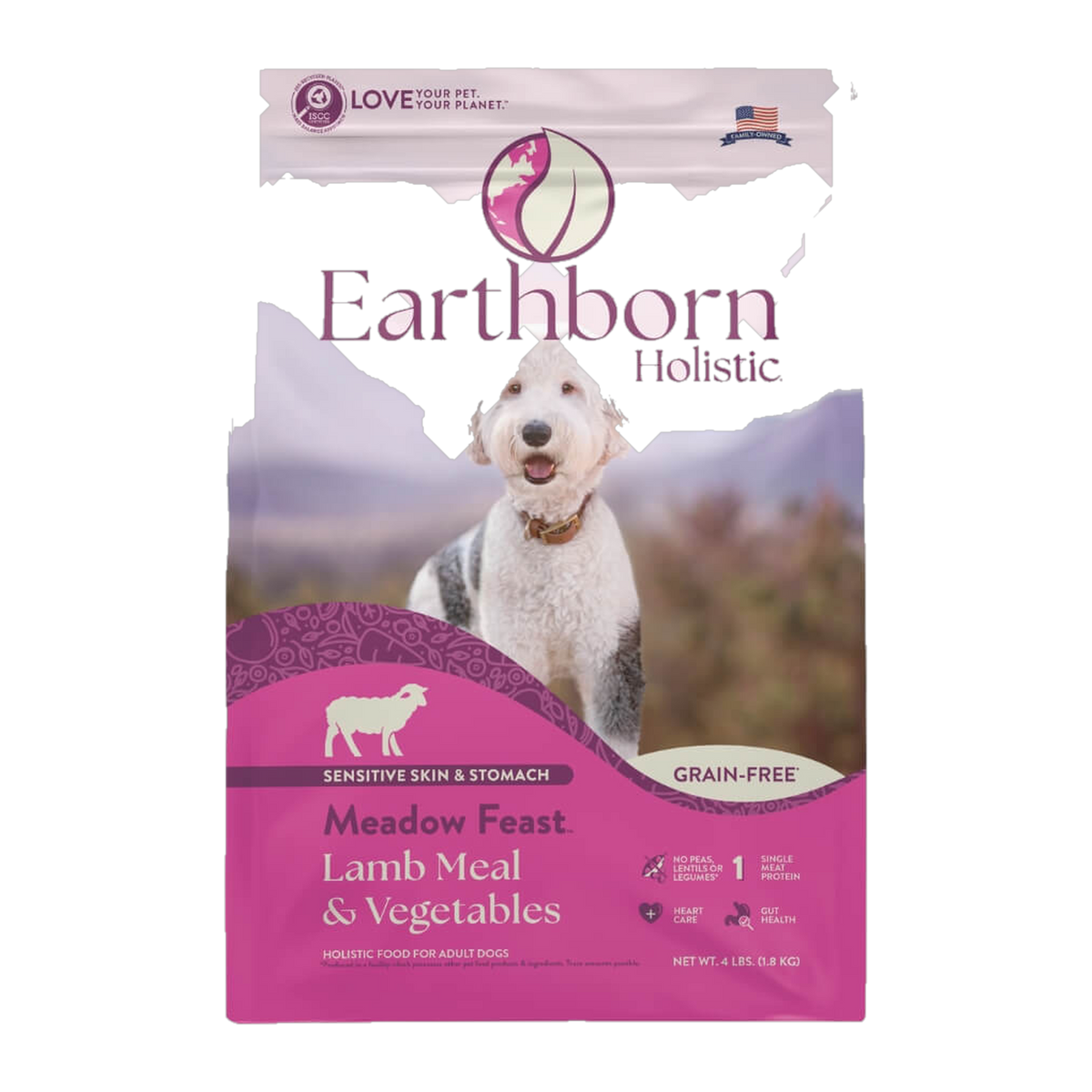 Earthborn Holistic Meadow Feast Grain-Free Lamb Meal & Vegetables Dry Dog Food 4 lb -- product image