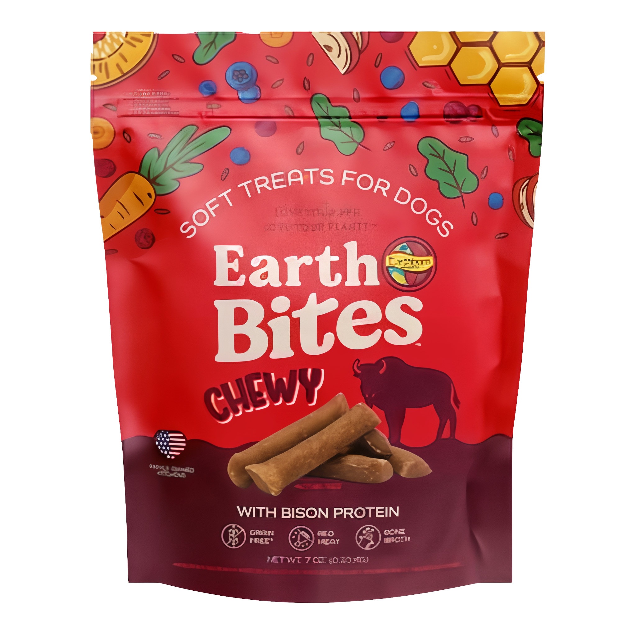Earthborn Holistic EarthBites Chewy Soft Dog Treats Bison
