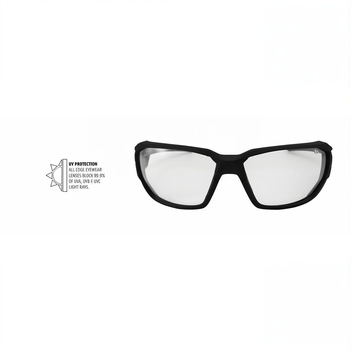 Edge Eyewear Dawson Smoke Polarized Safety Glasses -- diagram