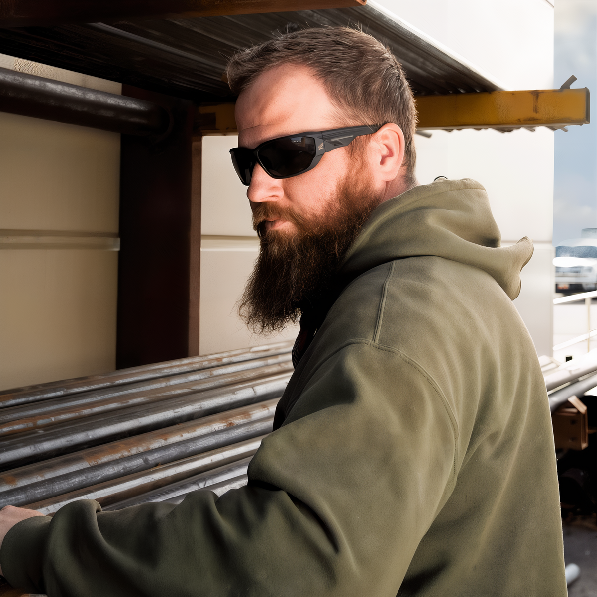 Edge Eyewear Dawson Smoke Polarized Safety Glasses -- lifestyle