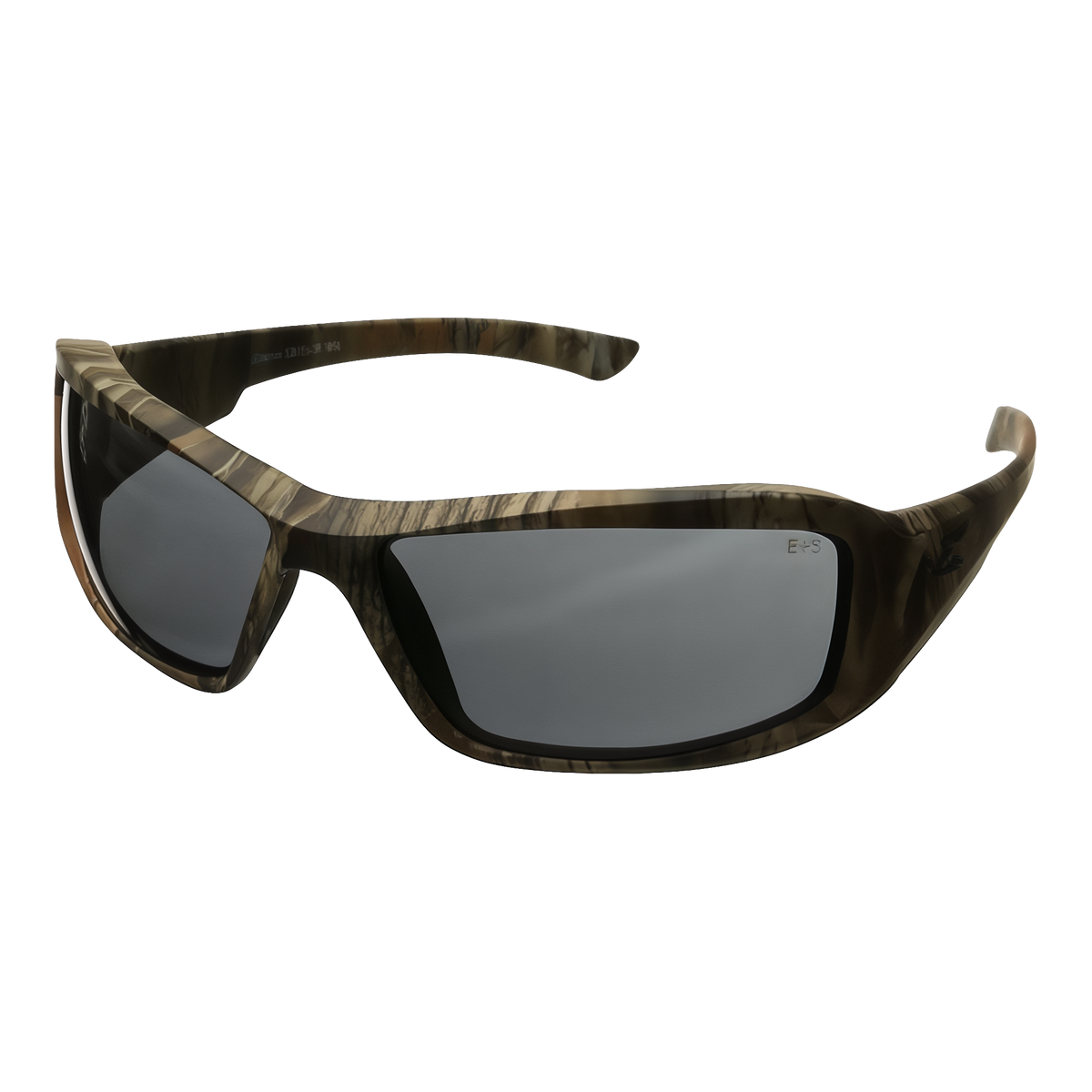 Edge Eyewear Brazeau Safety Glasses Forest Camo Frame Smoke Lens -- product image