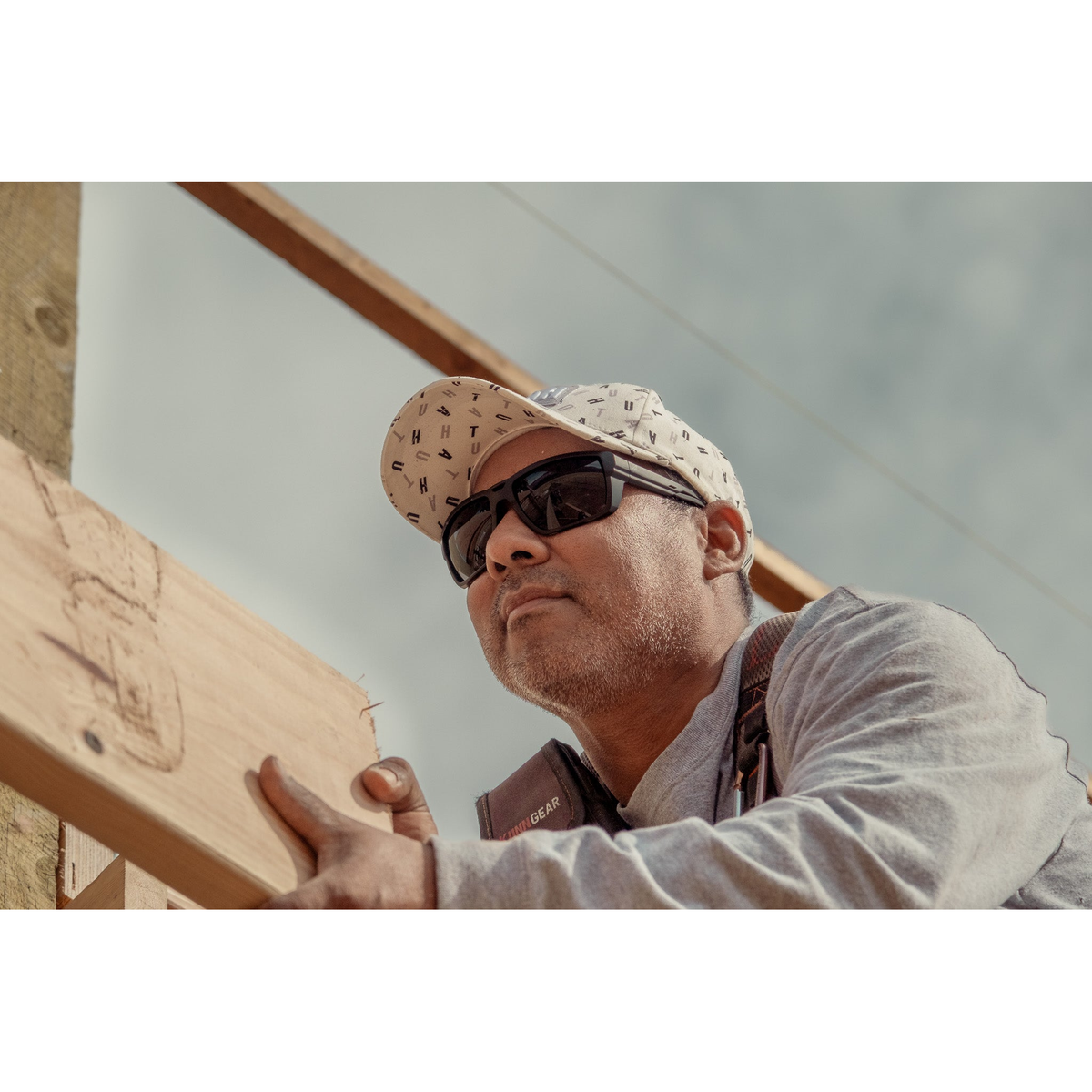 Edge Lassen Smoke Polarized Safety Glasses -- lifestyle