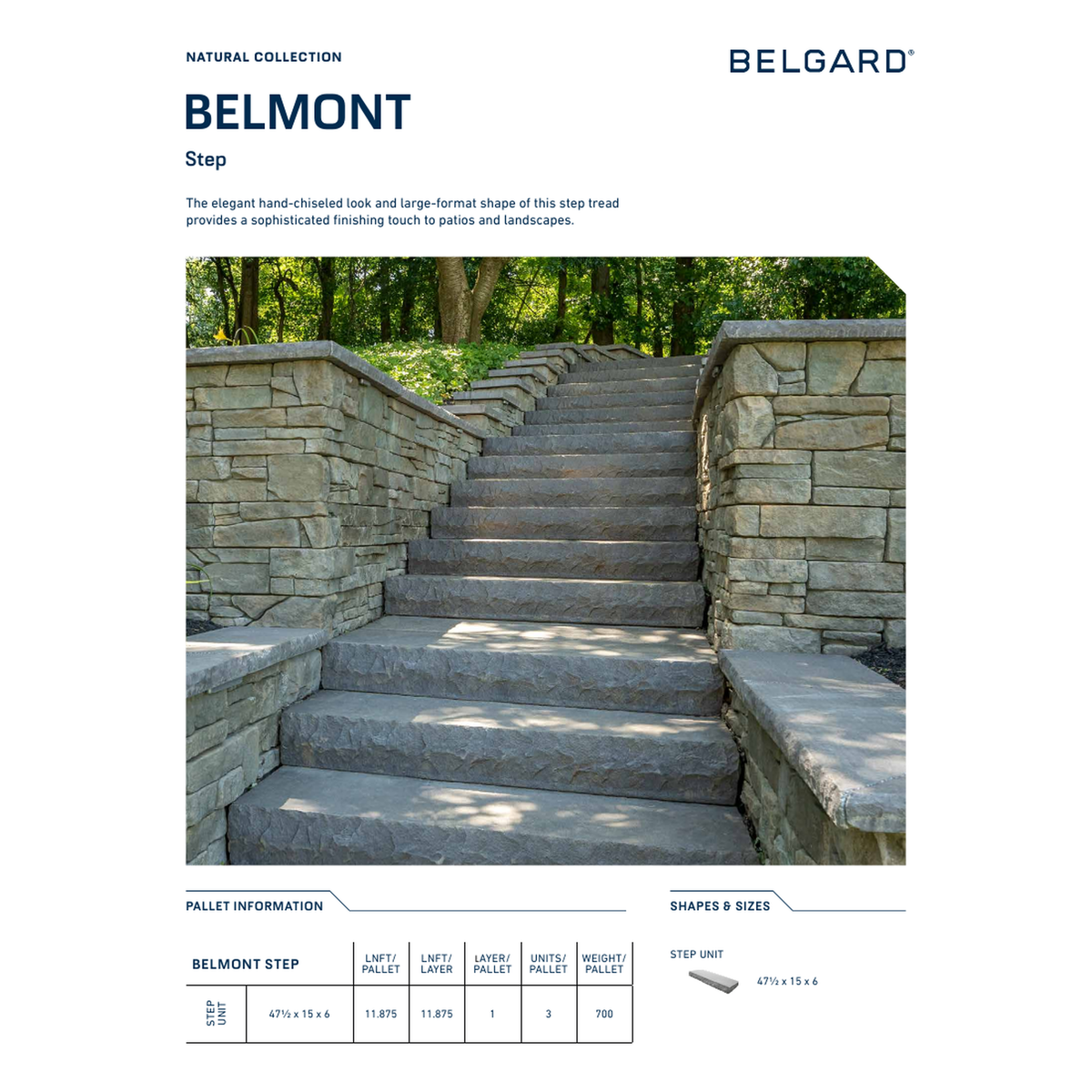 EP Henry Belmont Chiseled Step -- diagram