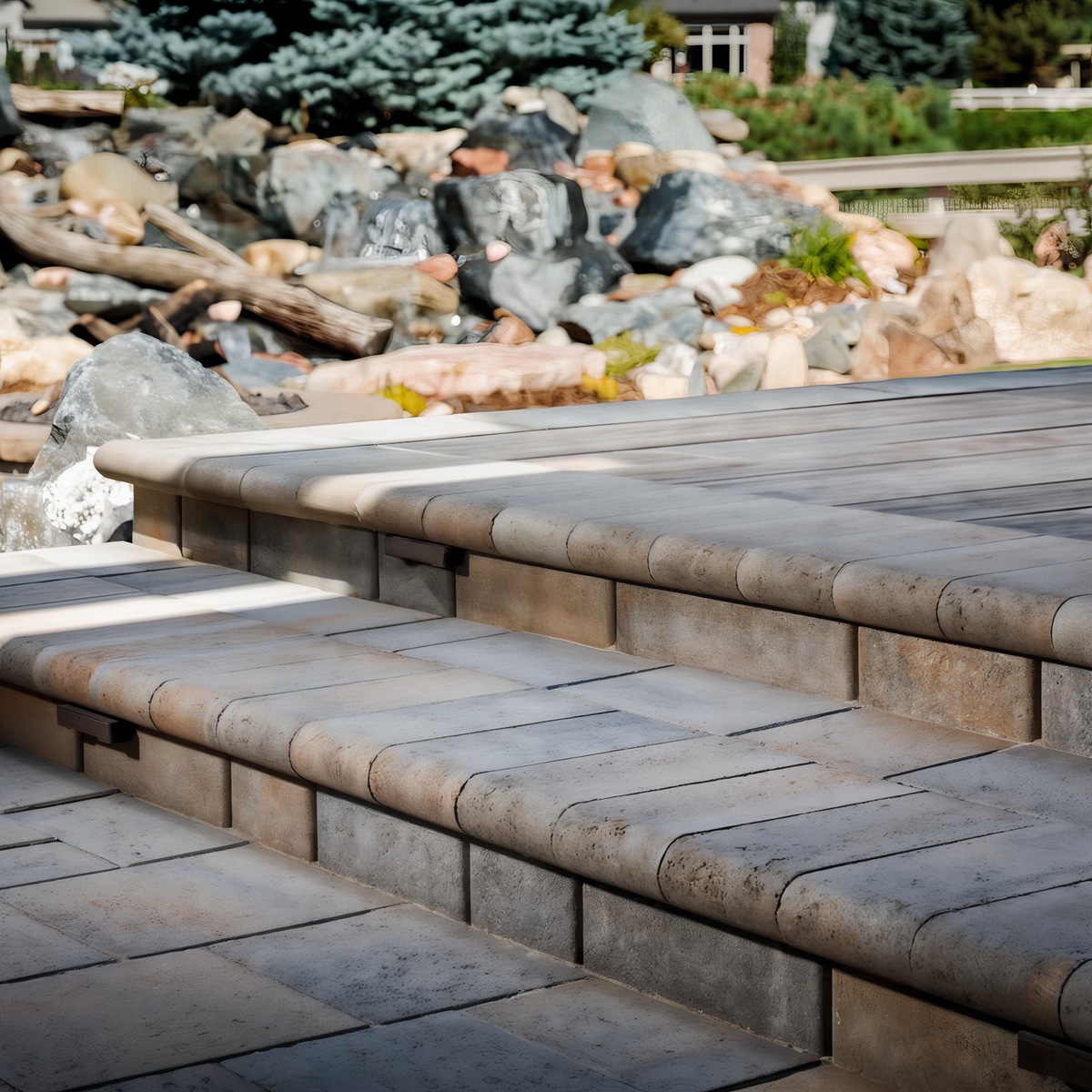 EP Henry Bullnose Paver Coping 6 x 12 in -- lifestyle