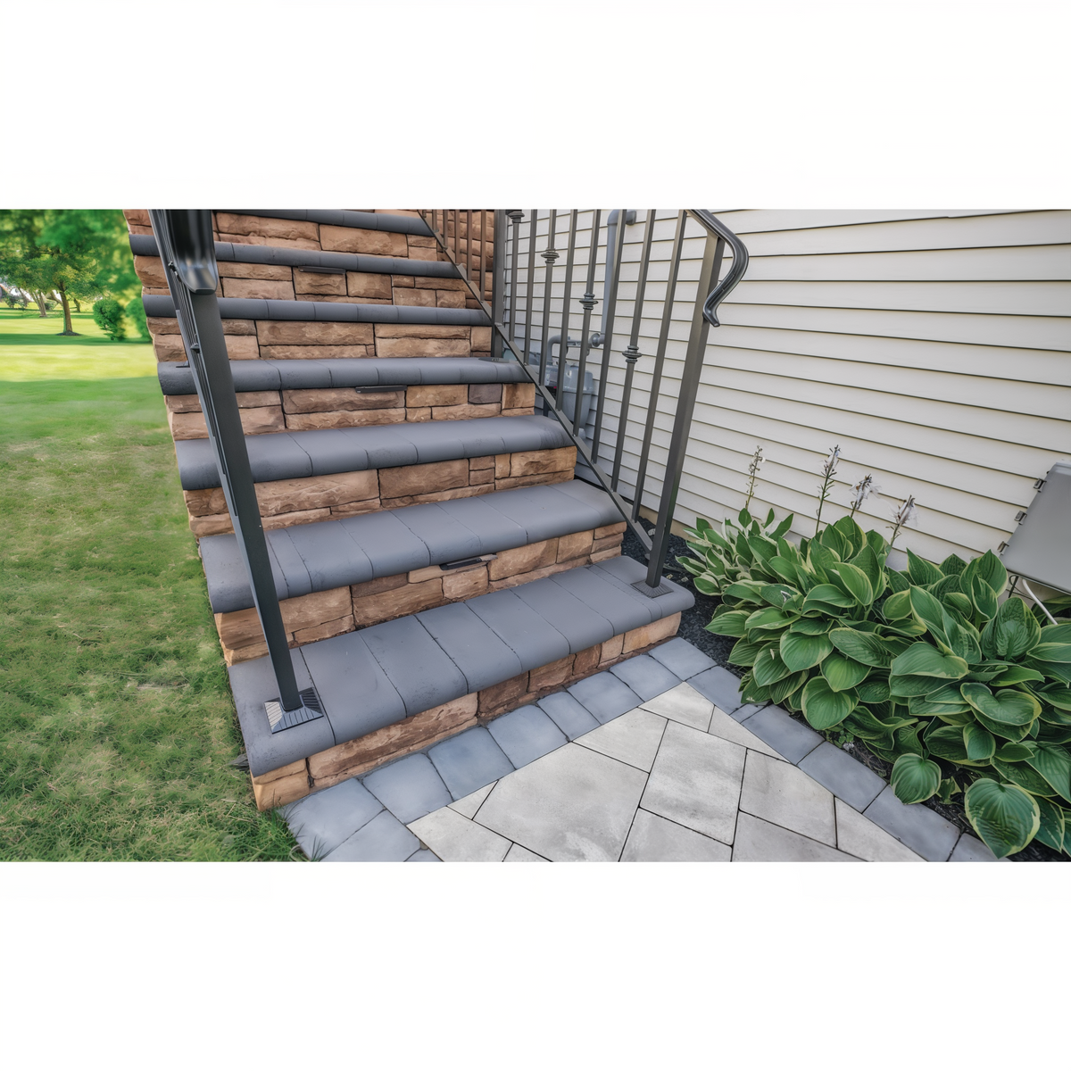 EP Henry Bullnose Paver Coping 6 x 12 in -- lifestyle