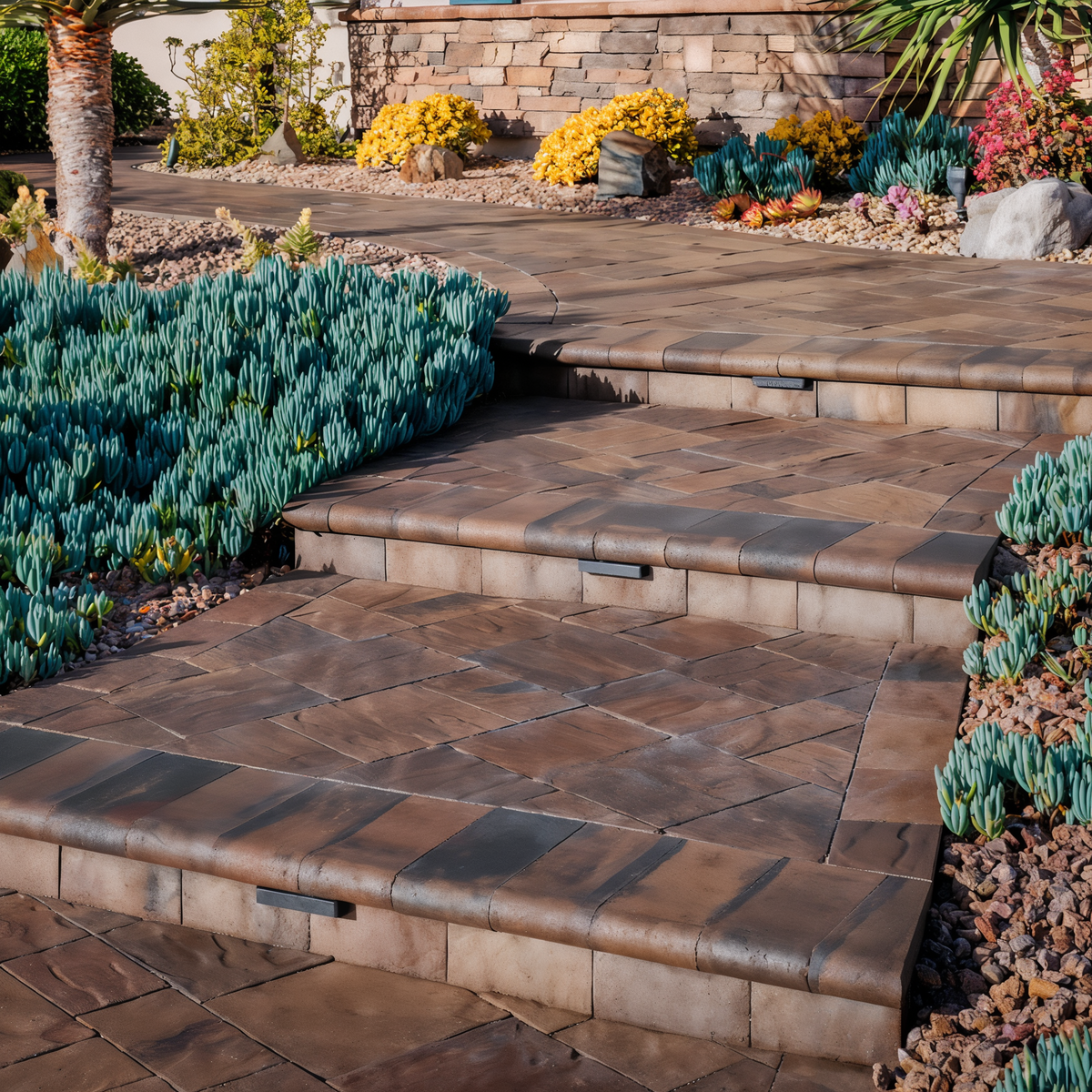 EP Henry Bullnose Paver Coping 6 x 12 in -- lifestyle